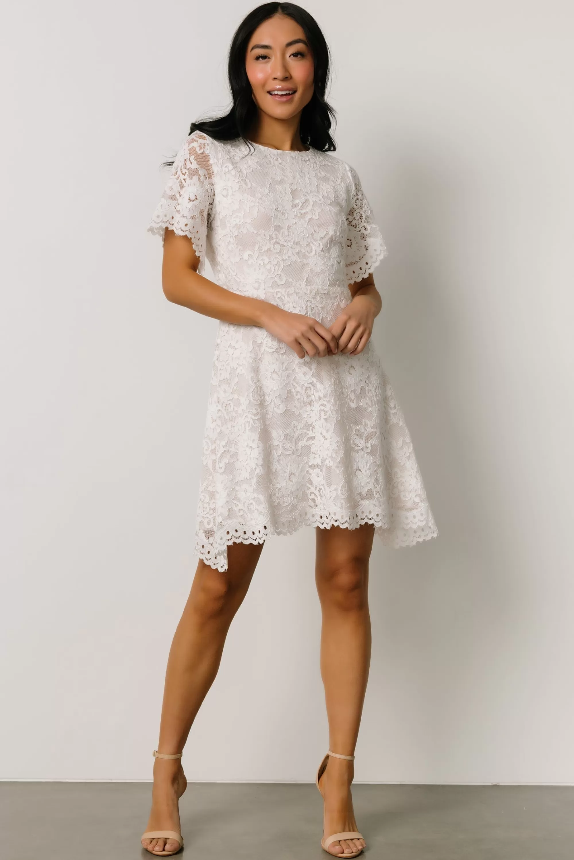 Baltic Born short dresses | Aasha Lace Short Dress | Off White