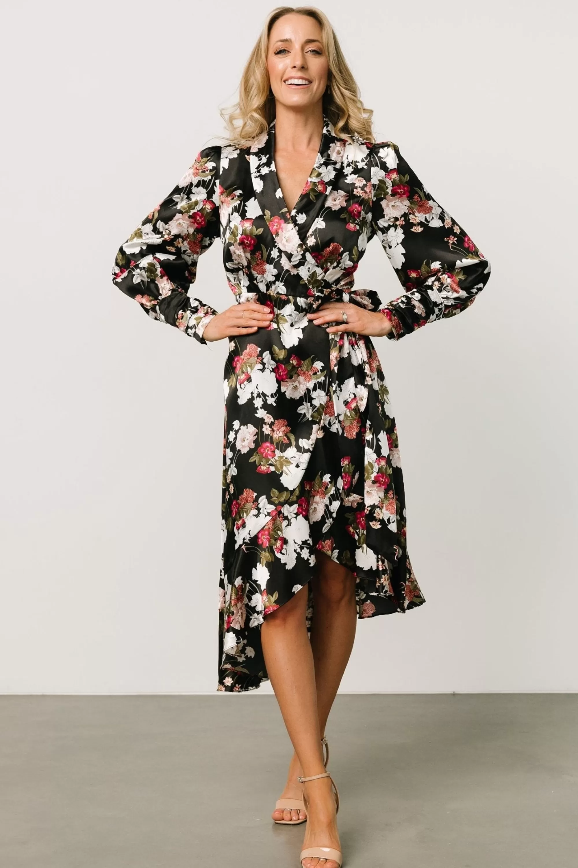 Baltic Born SALE | Alice Wrap Dress | Black Floral