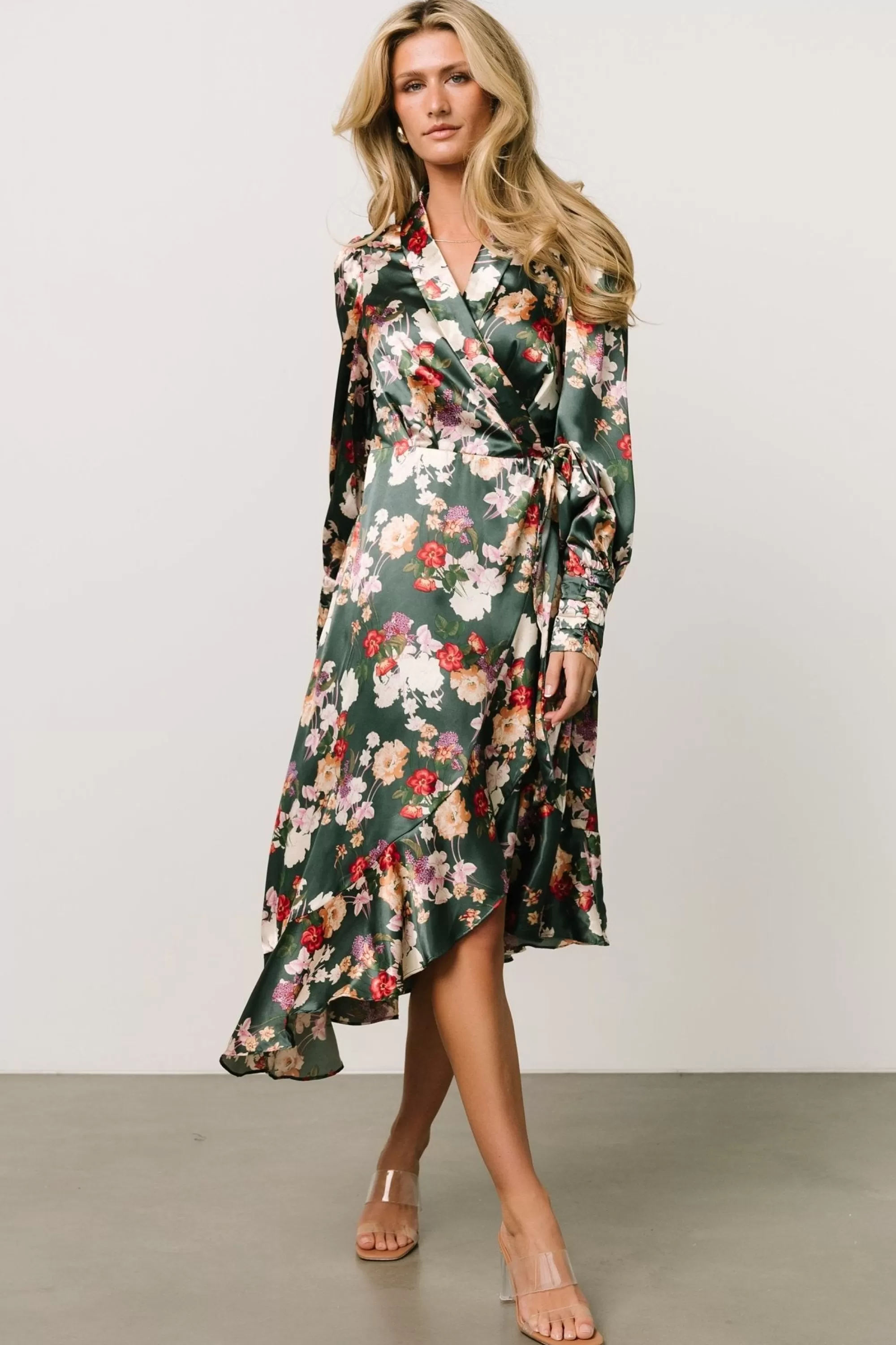 Baltic Born SALE | Alice Wrap Dress | Emerald Floral