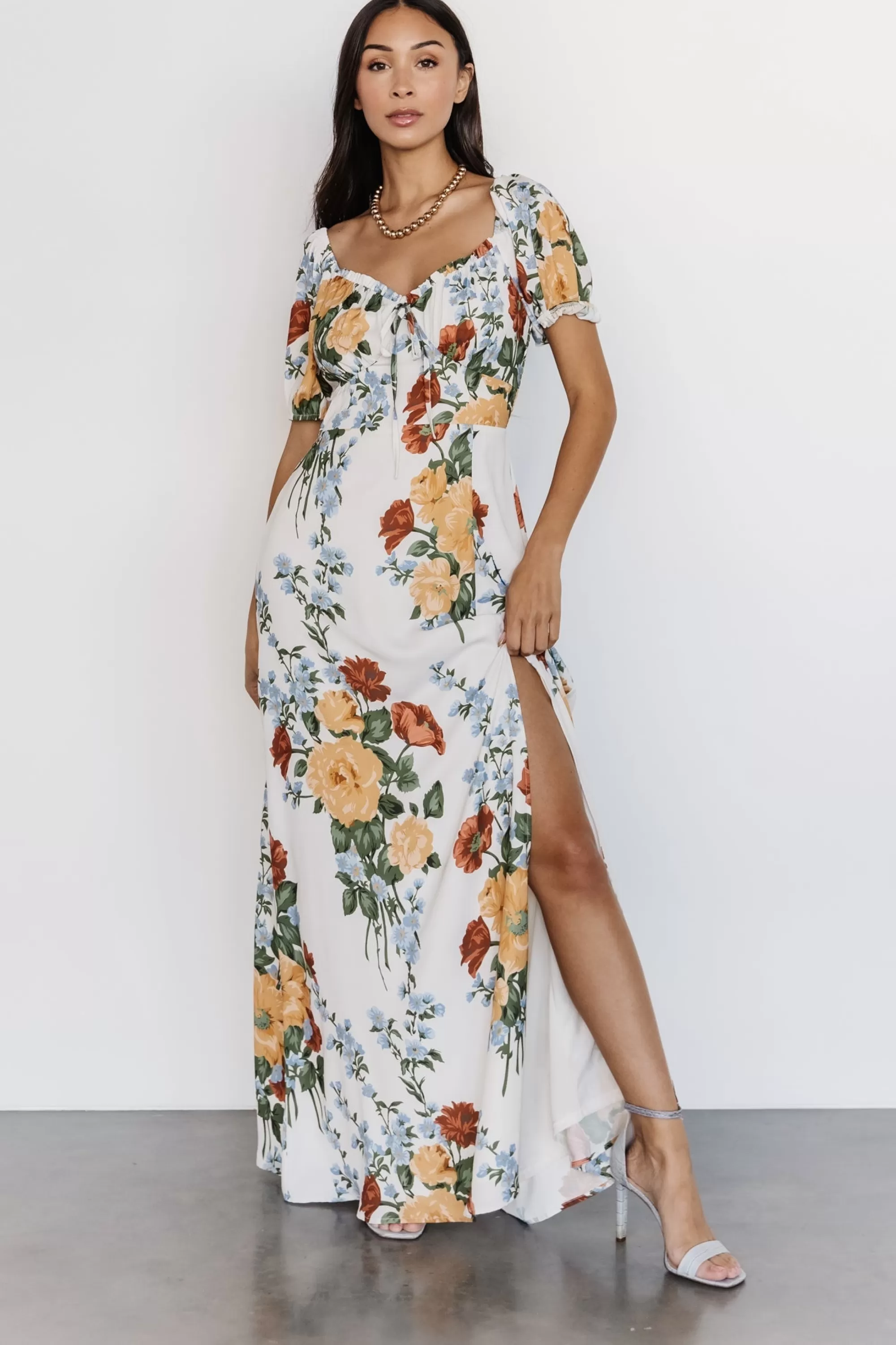 Baltic Born WINTER ESSENTIALS | SALE | Angela Maxi Dress | Off White Multi