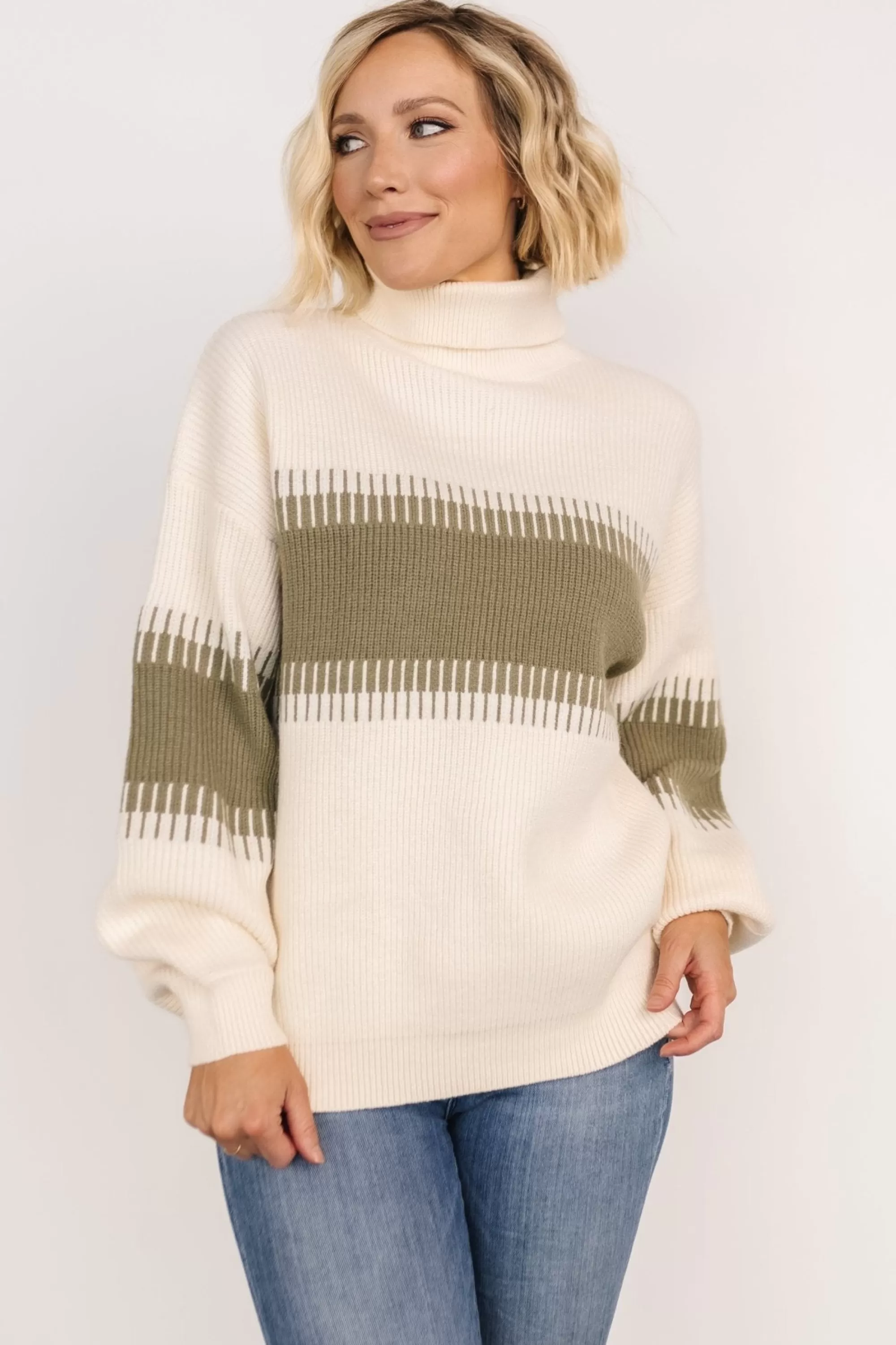 Baltic Born TOPS | sweaters | Antonov Turtle Neck Sweater | Sage + Cream