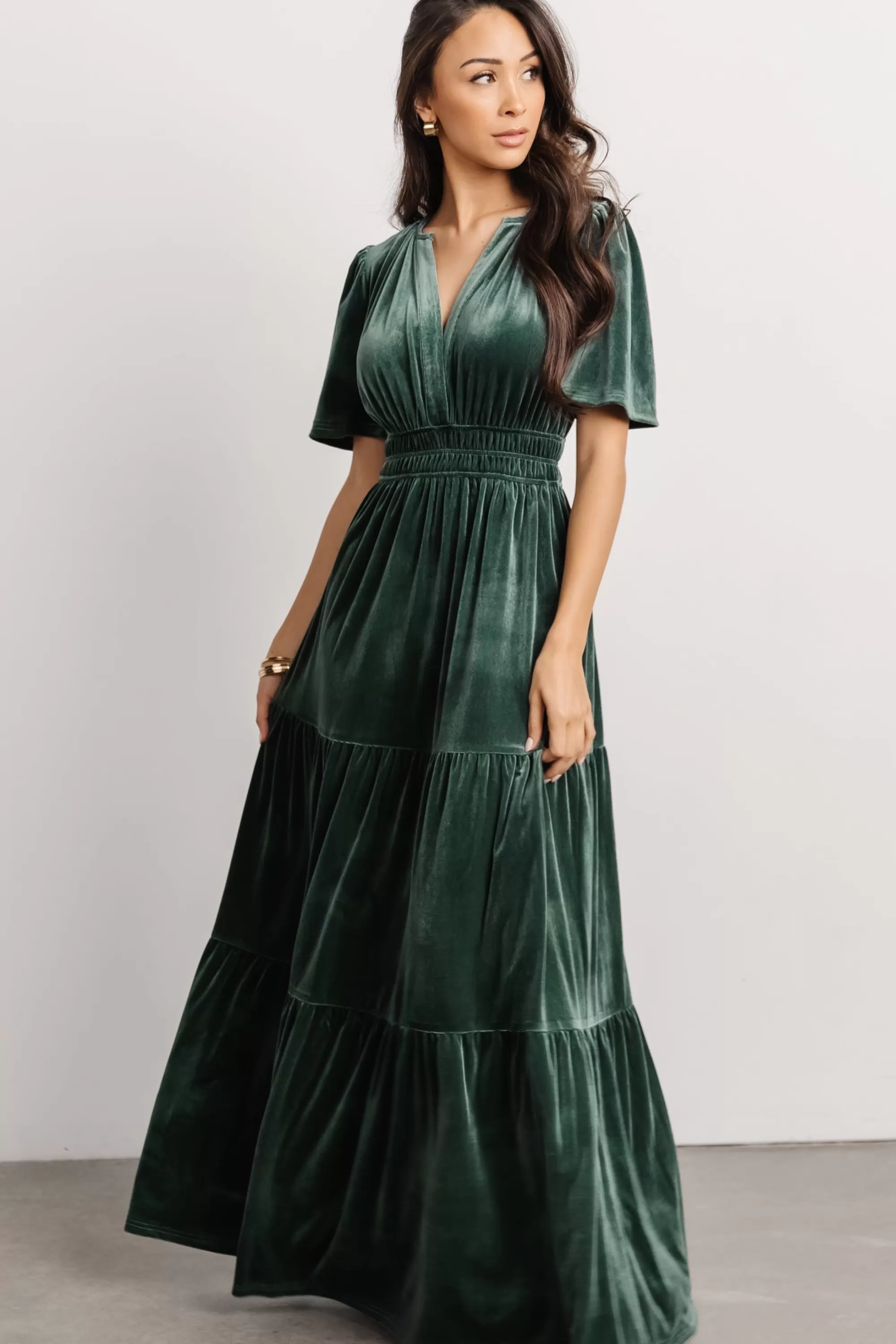 Baltic Born maxi dresses | EXTENDED SIZING | Artemis Velvet Maxi Dress | Deep Lagoon