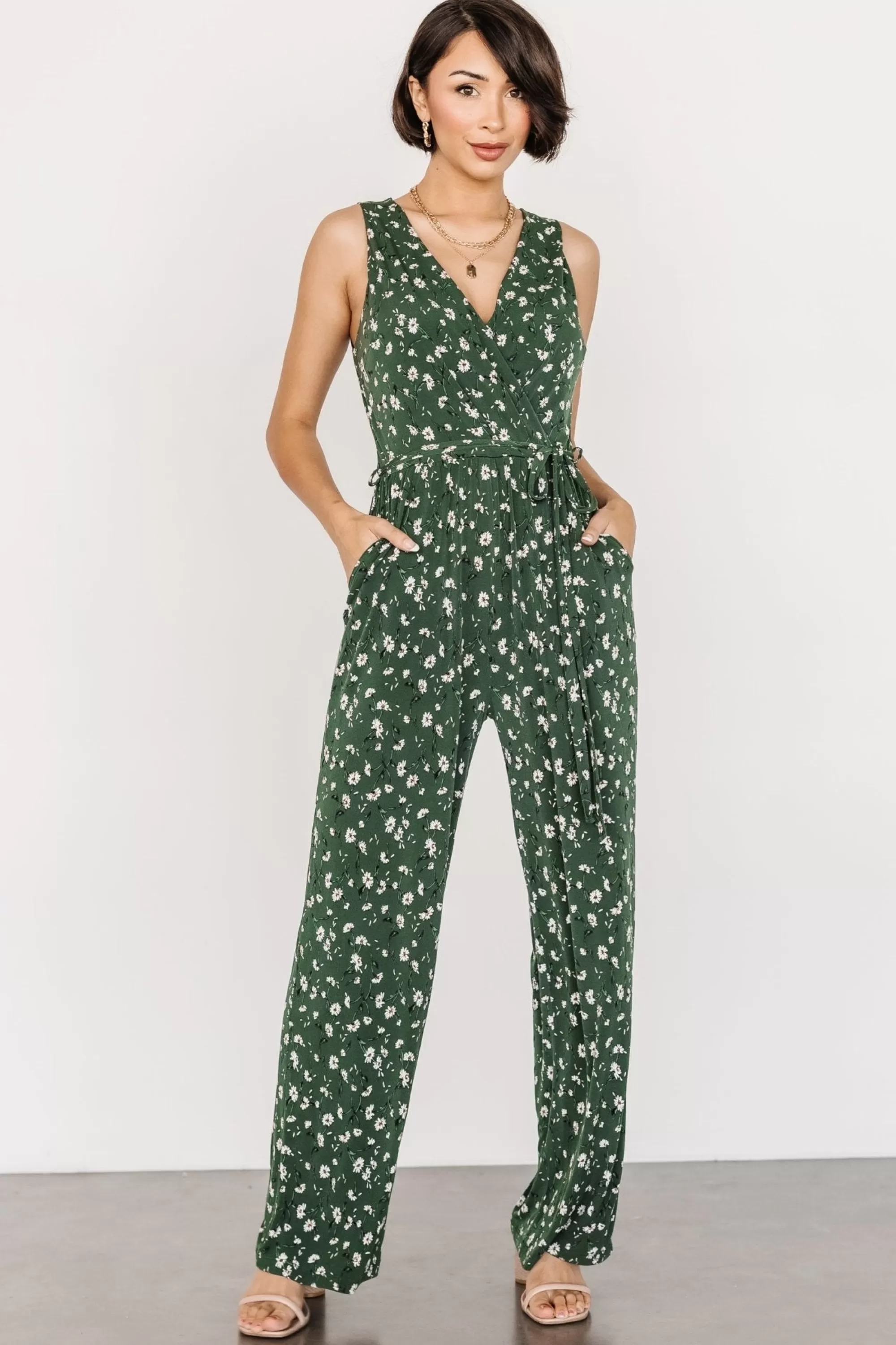 Baltic Born SALE | Ashlyn Jumpsuit | Green Floral