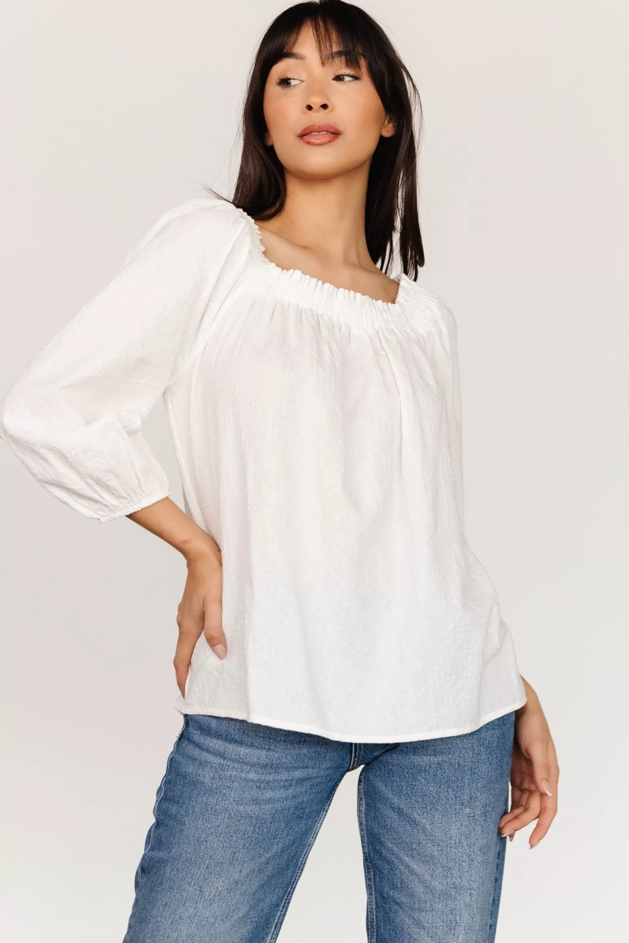 Baltic Born SALE | Aya Woven Top | Off White