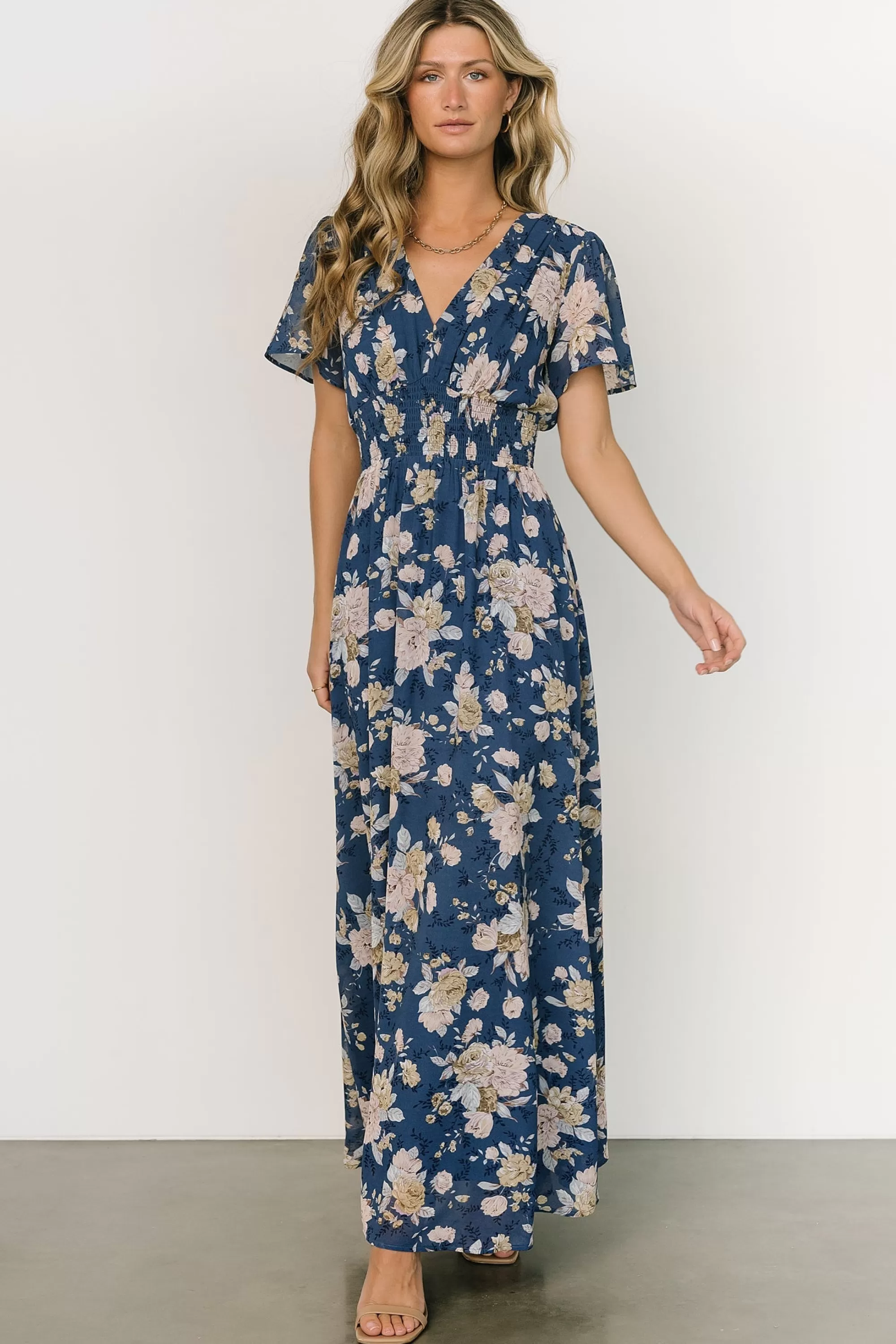 Baltic Born DRESSES | maxi dresses | Birdie Maxi Dress | Blue + Blush Floral