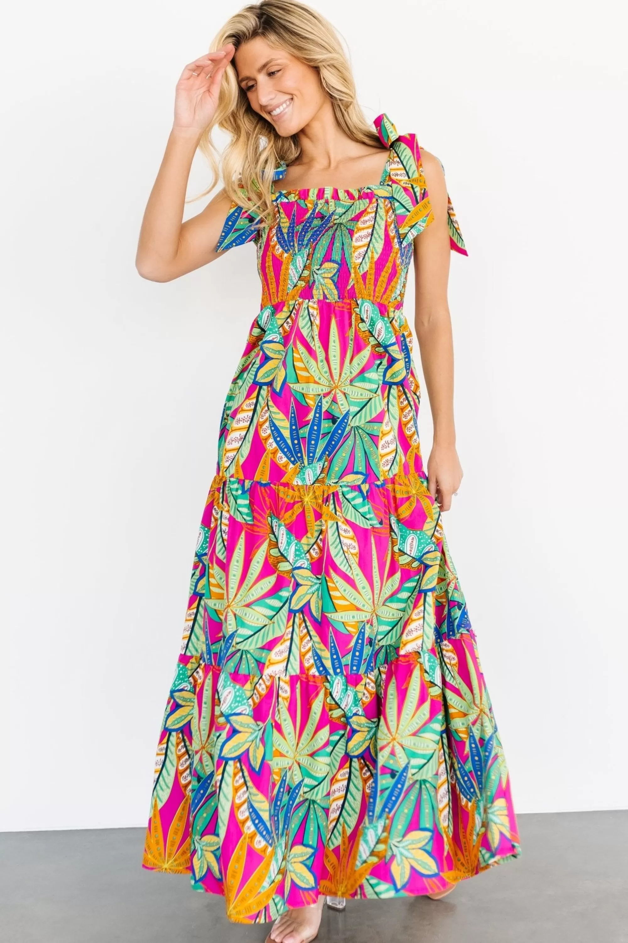 Baltic Born maxi dresses | Cabana Maxi Dress | Green + Fuchsia Multi