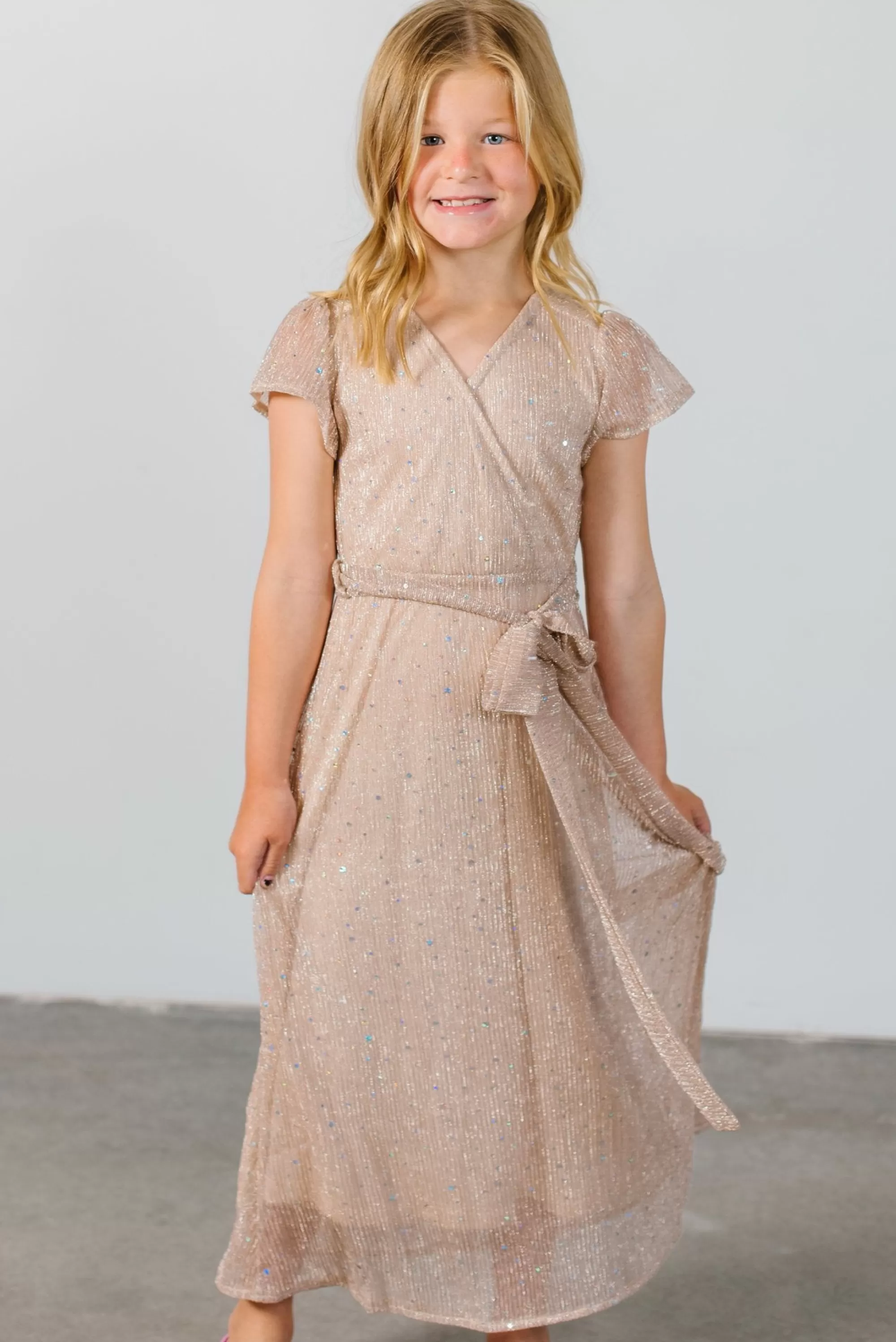 Baltic Born flower girl | Child Grace Sparkle Gown | Champagne