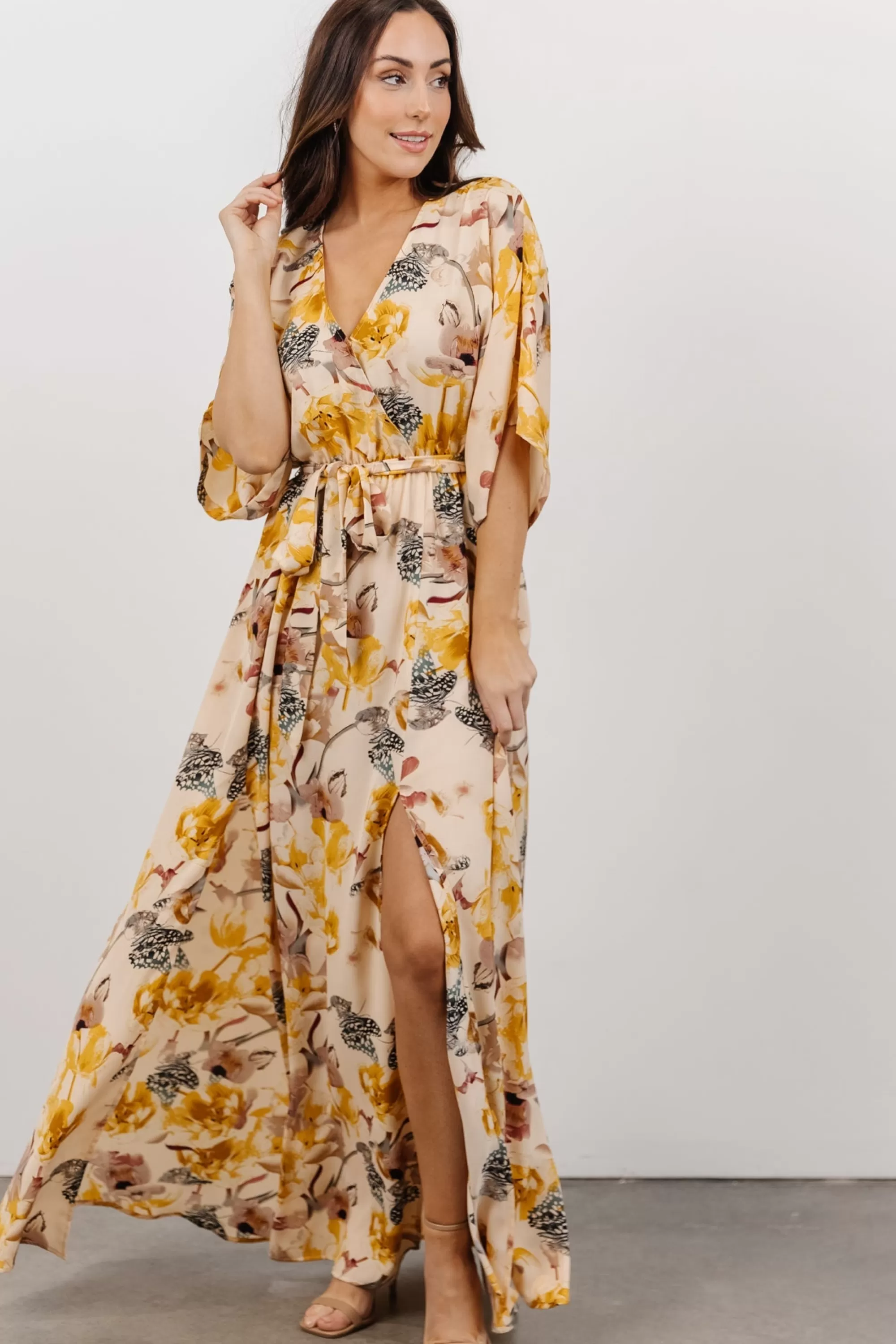 Baltic Born bump friendly | Corinth Maxi Dress | Butterfly Blooms