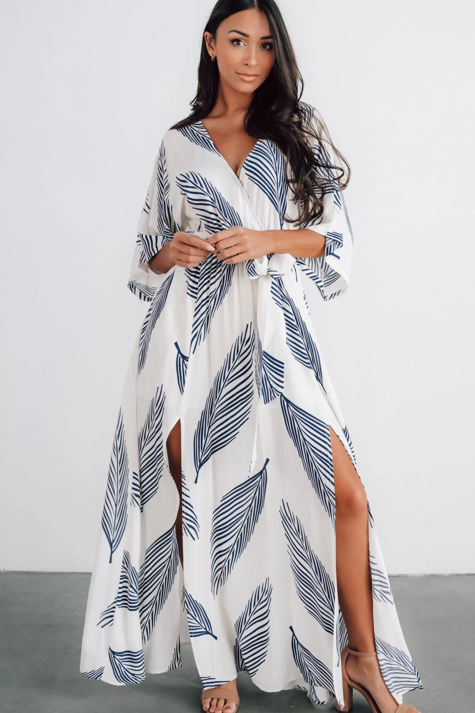 Baltic Born bump friendly | Corinth Maxi Dress | Navy Print