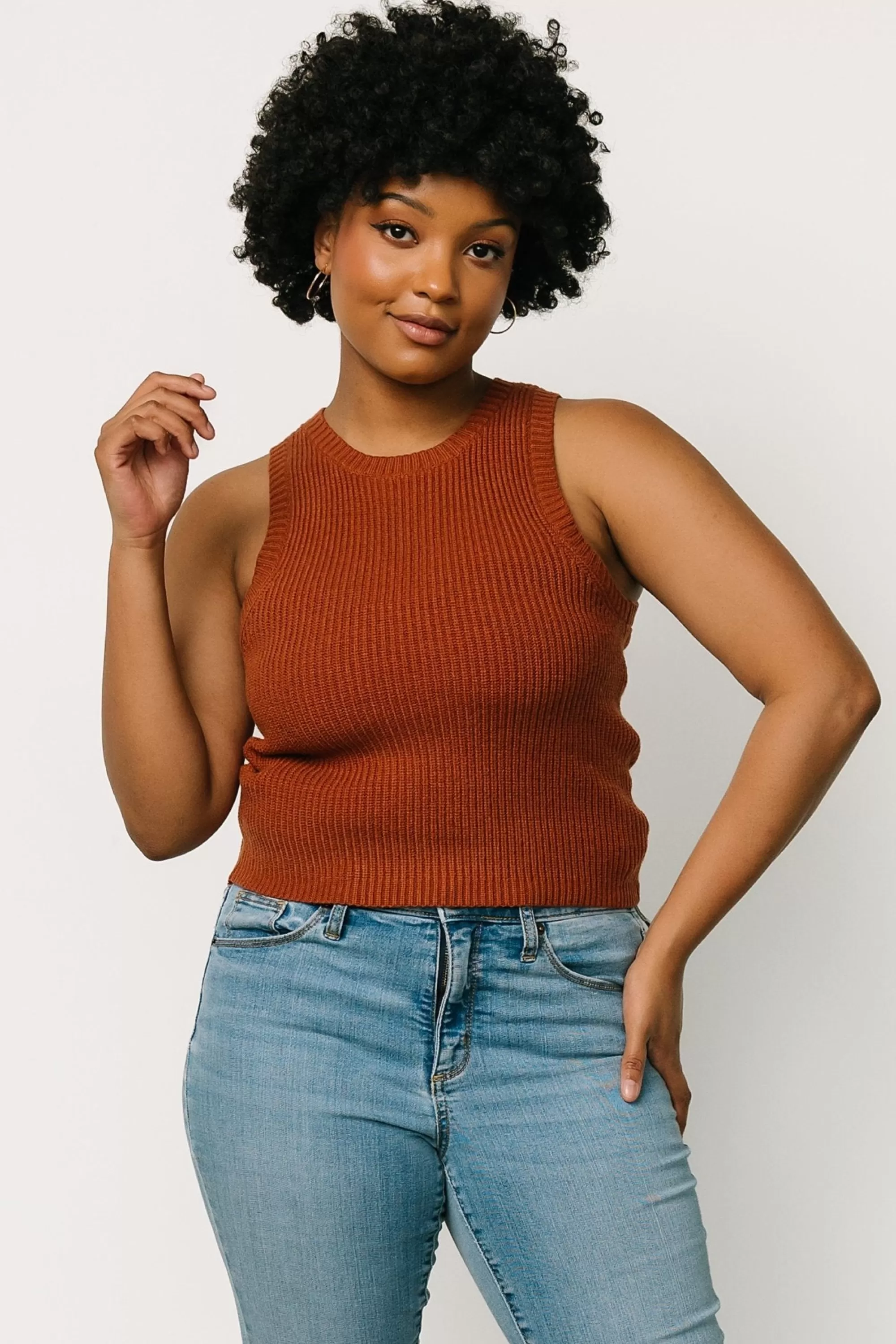 Baltic Born blouses + shirts | Cruz Knit Tank Top | Copper