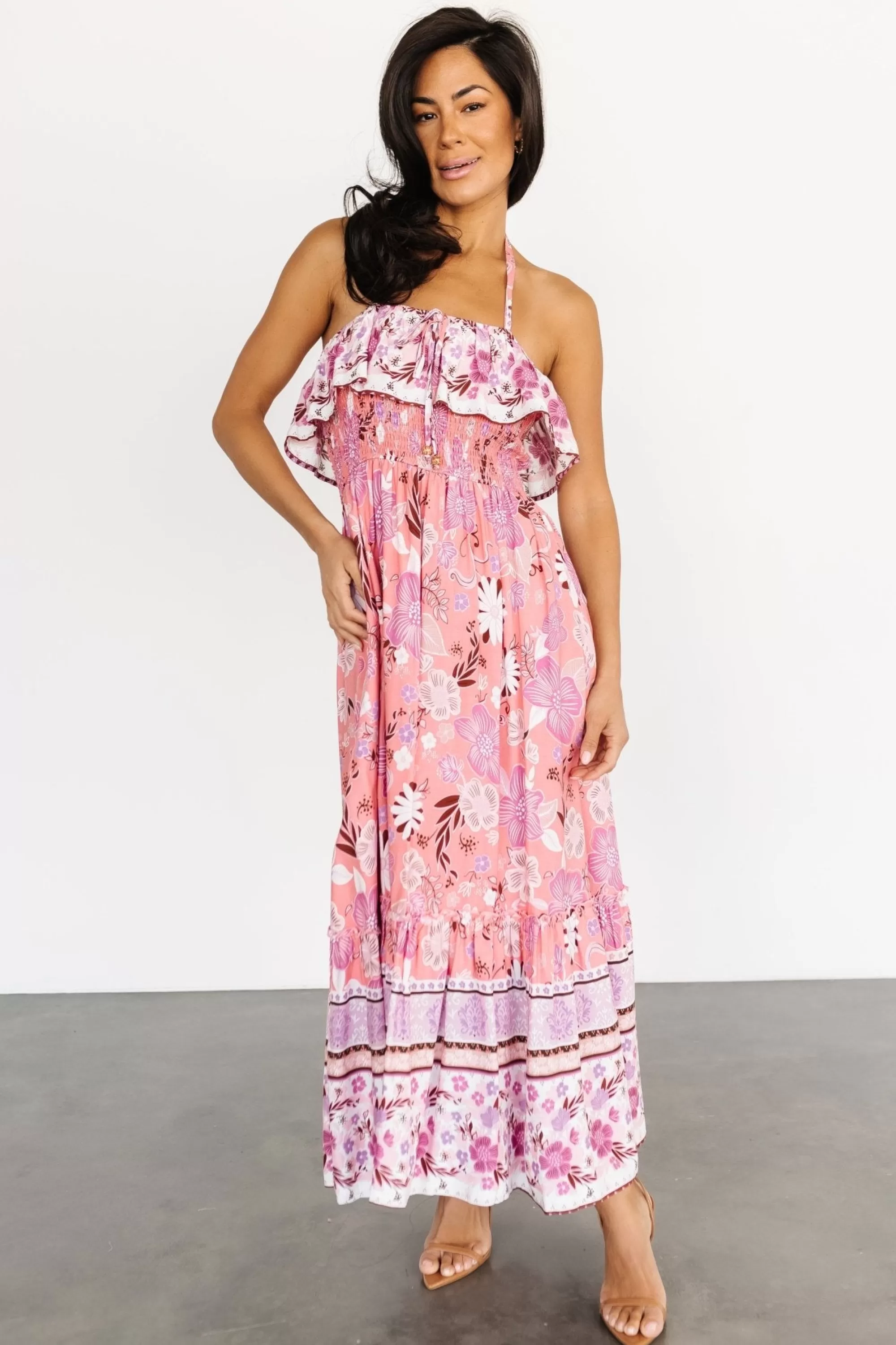 Baltic Born midi dresses | Dali Midi Dress | Coral + Orchid Floral