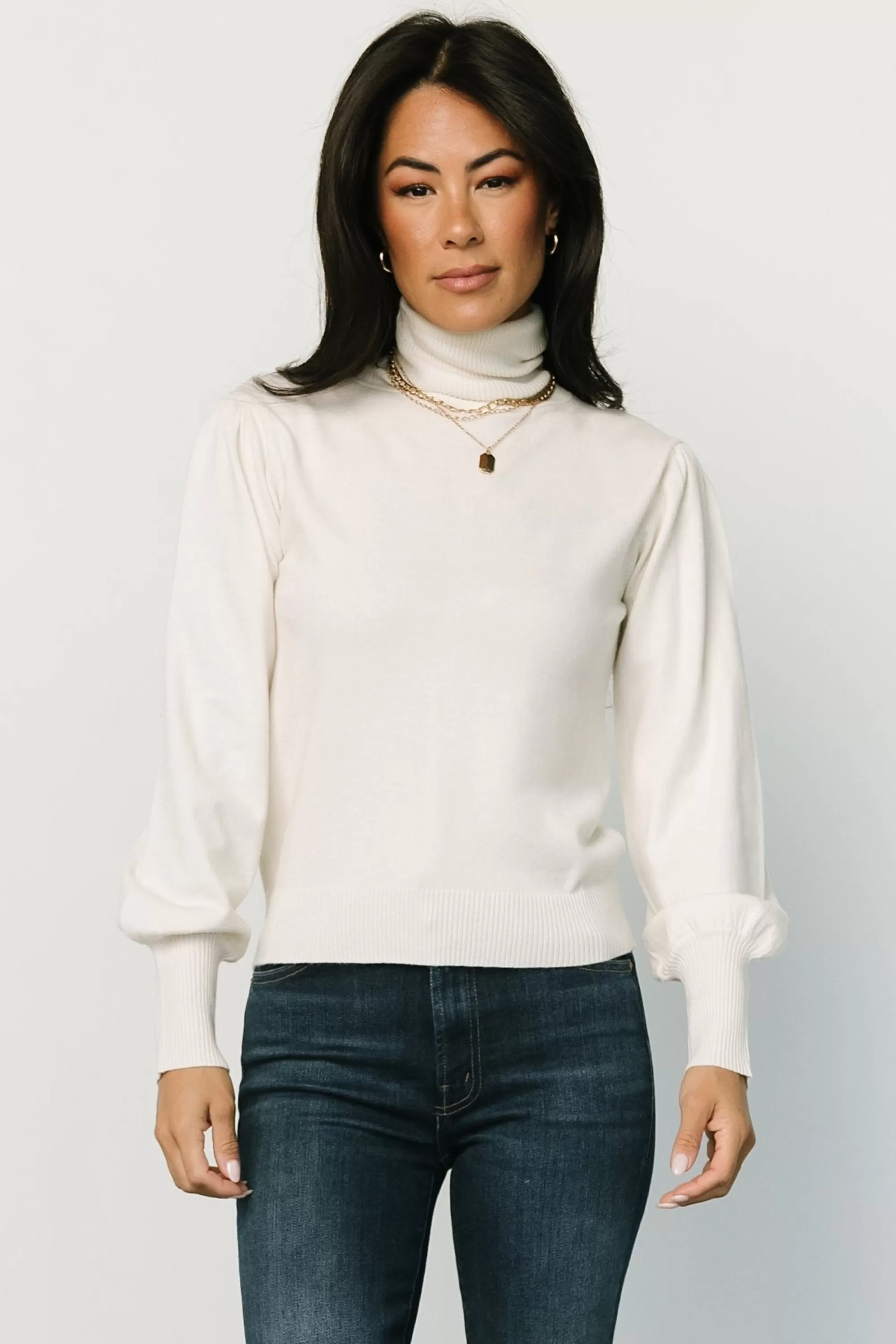 Baltic Born blouses + shirts | WINTER ESSENTIALS | Danica Turtleneck Knit Top | Ivory