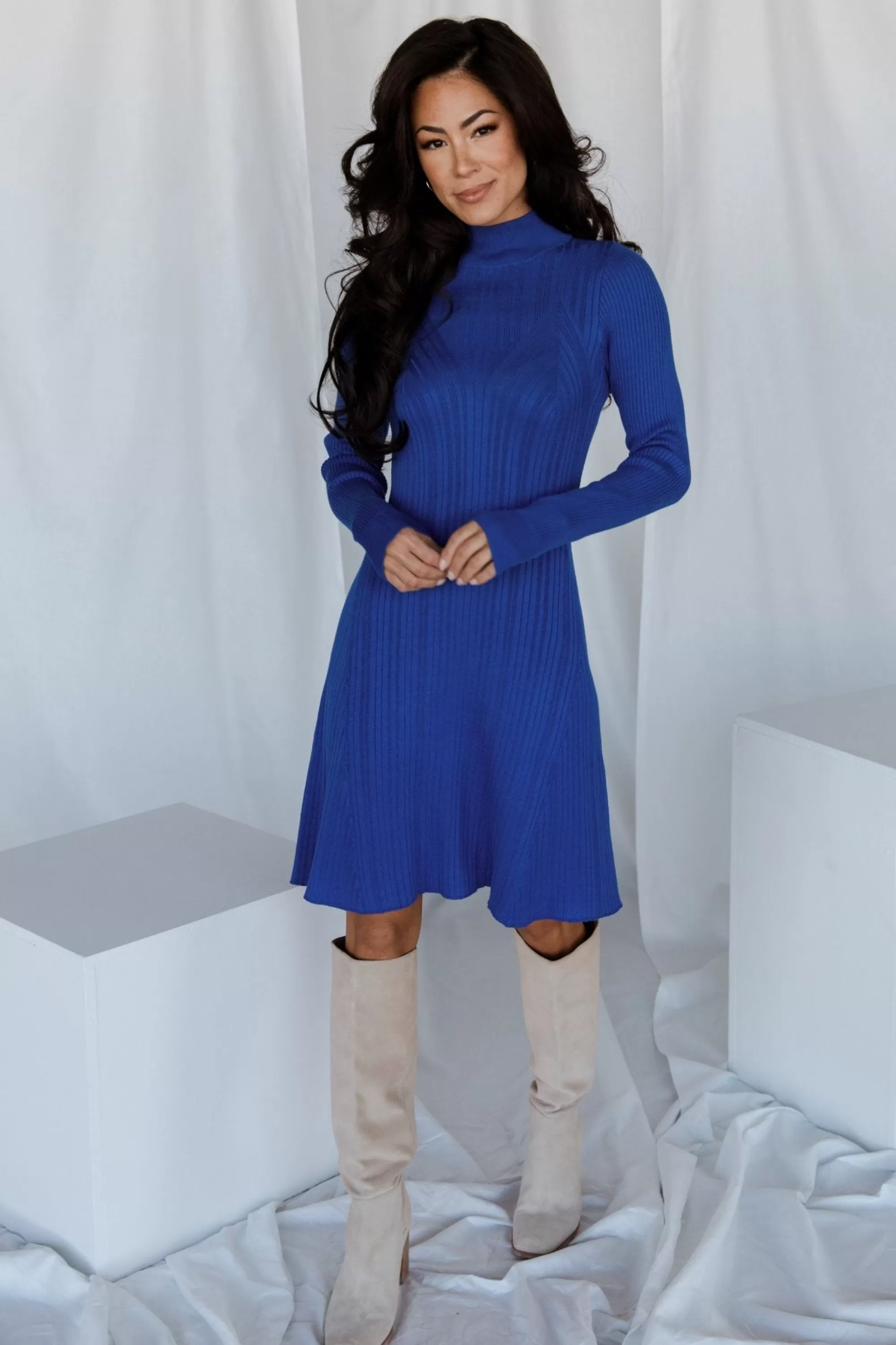 Baltic Born SALE | Dastrup Ribbed Dress | Cobalt