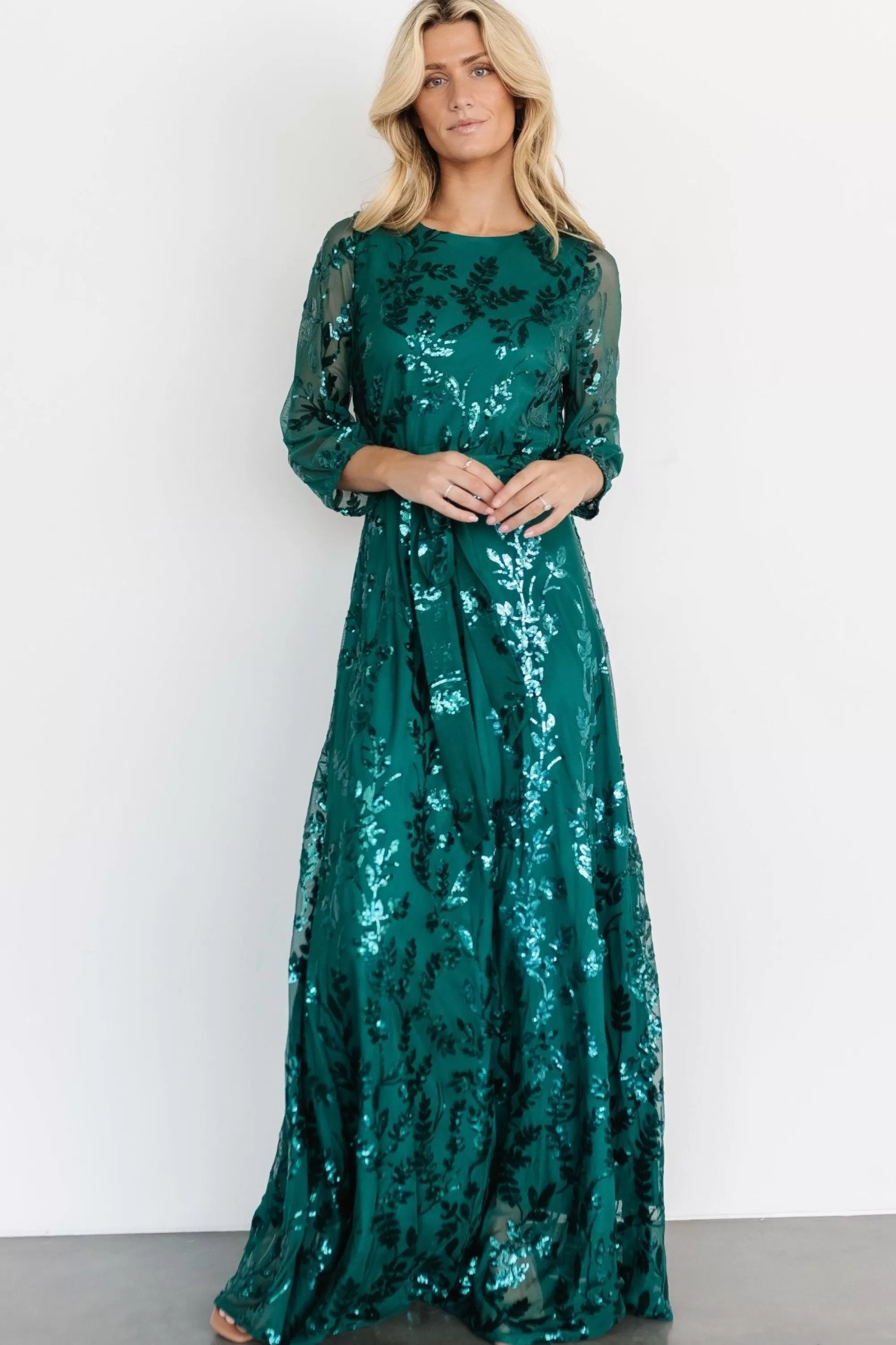 Baltic Born COMING SOON | Destiny Sequin Maxi Dress | Emerald