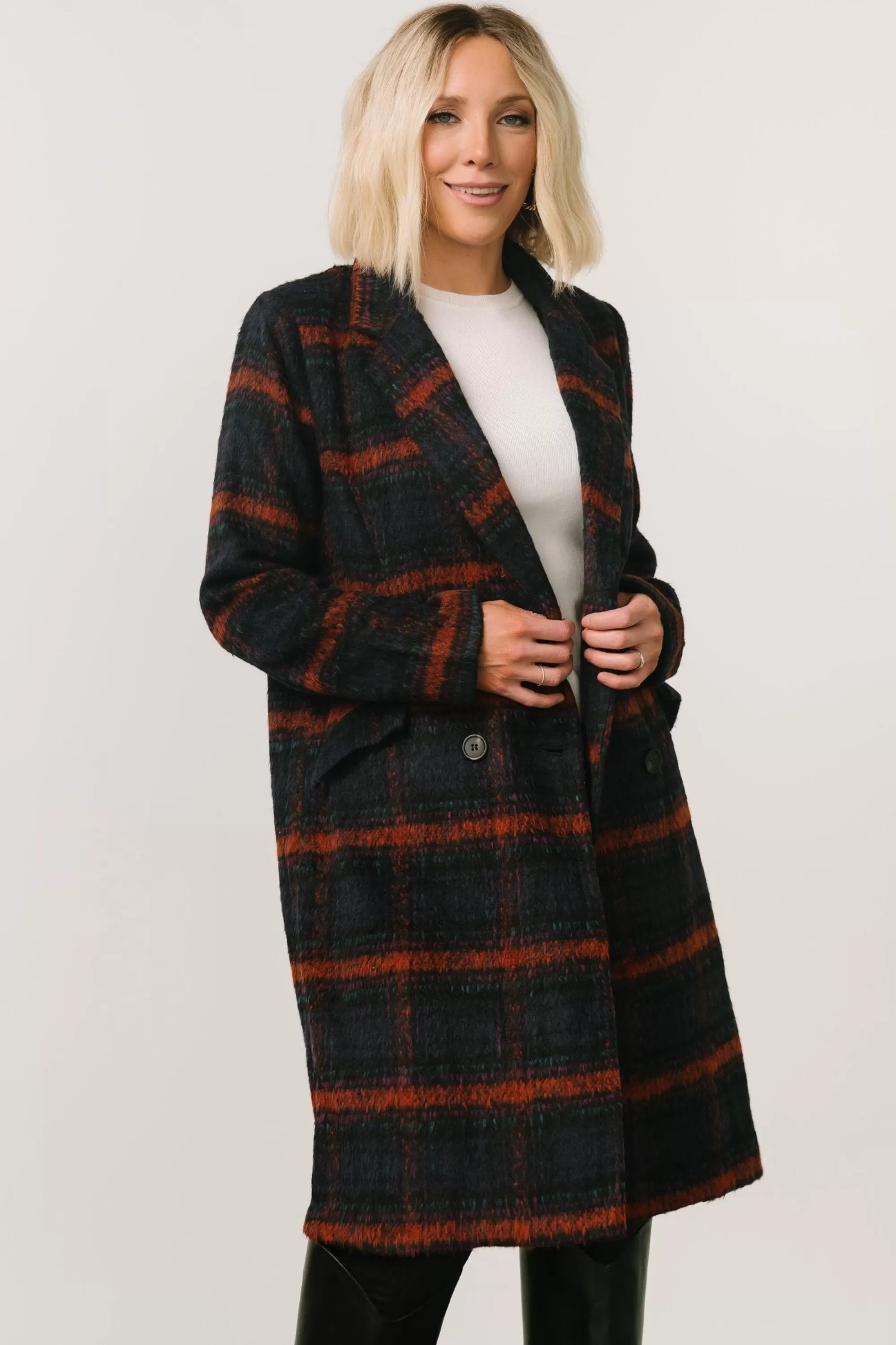 Baltic Born outerwear | Dickinson Trench Coat | Navy Multi