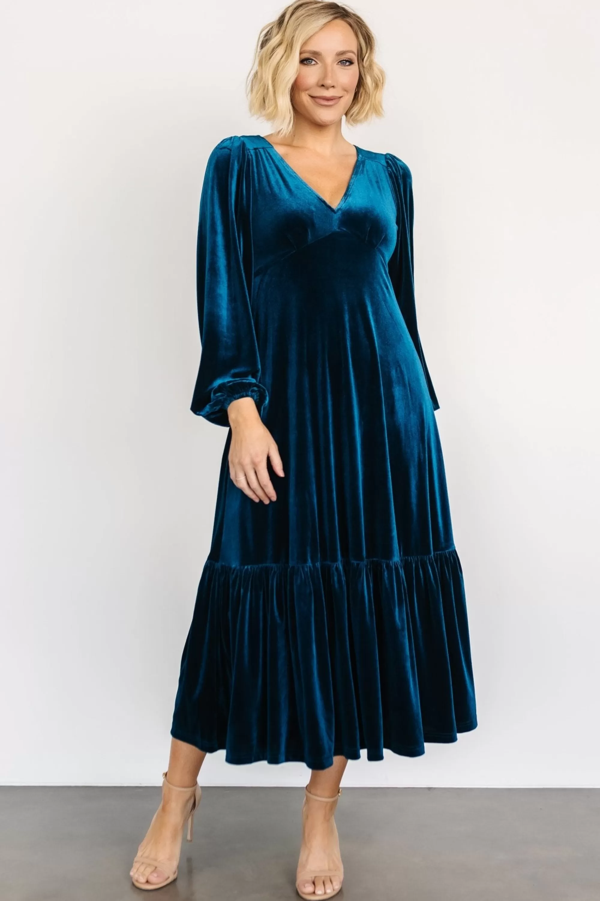 Baltic Born maxi dresses | WEDDING SUITE | Erika Velvet Maxi Dress | Sapphire