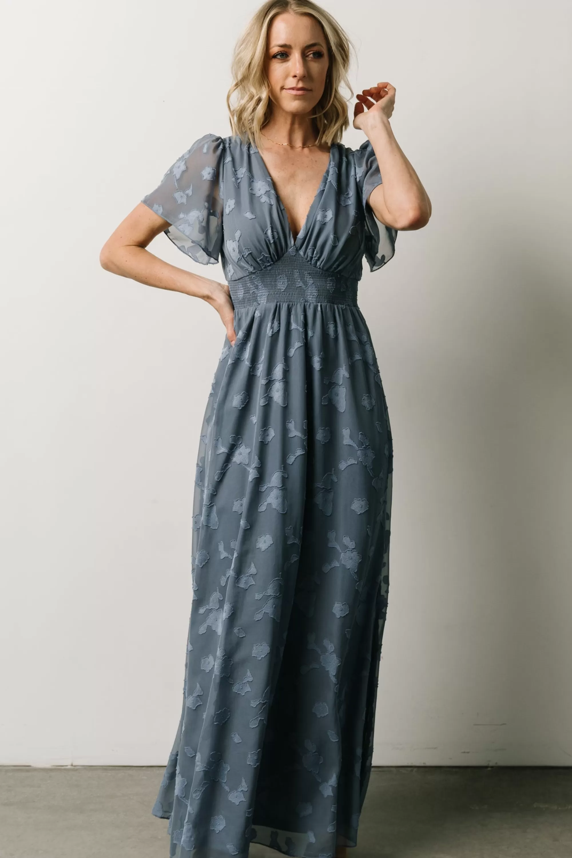 Baltic Born SALE | Evelyn Smocked Maxi Dress | Blue