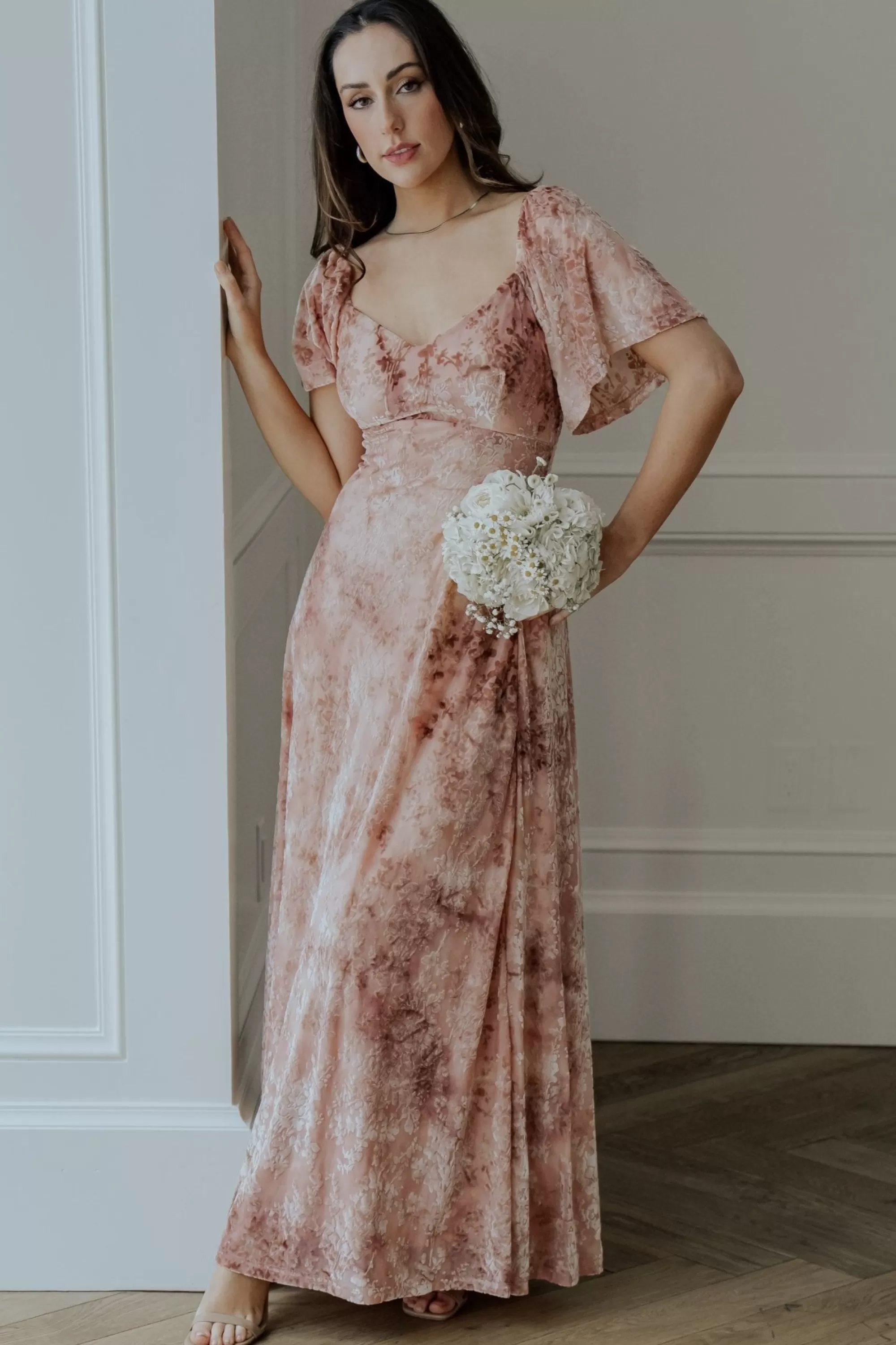 Baltic Born maxi dresses | WEDDING SUITE | Everley Velvet Maxi Dress | Blush