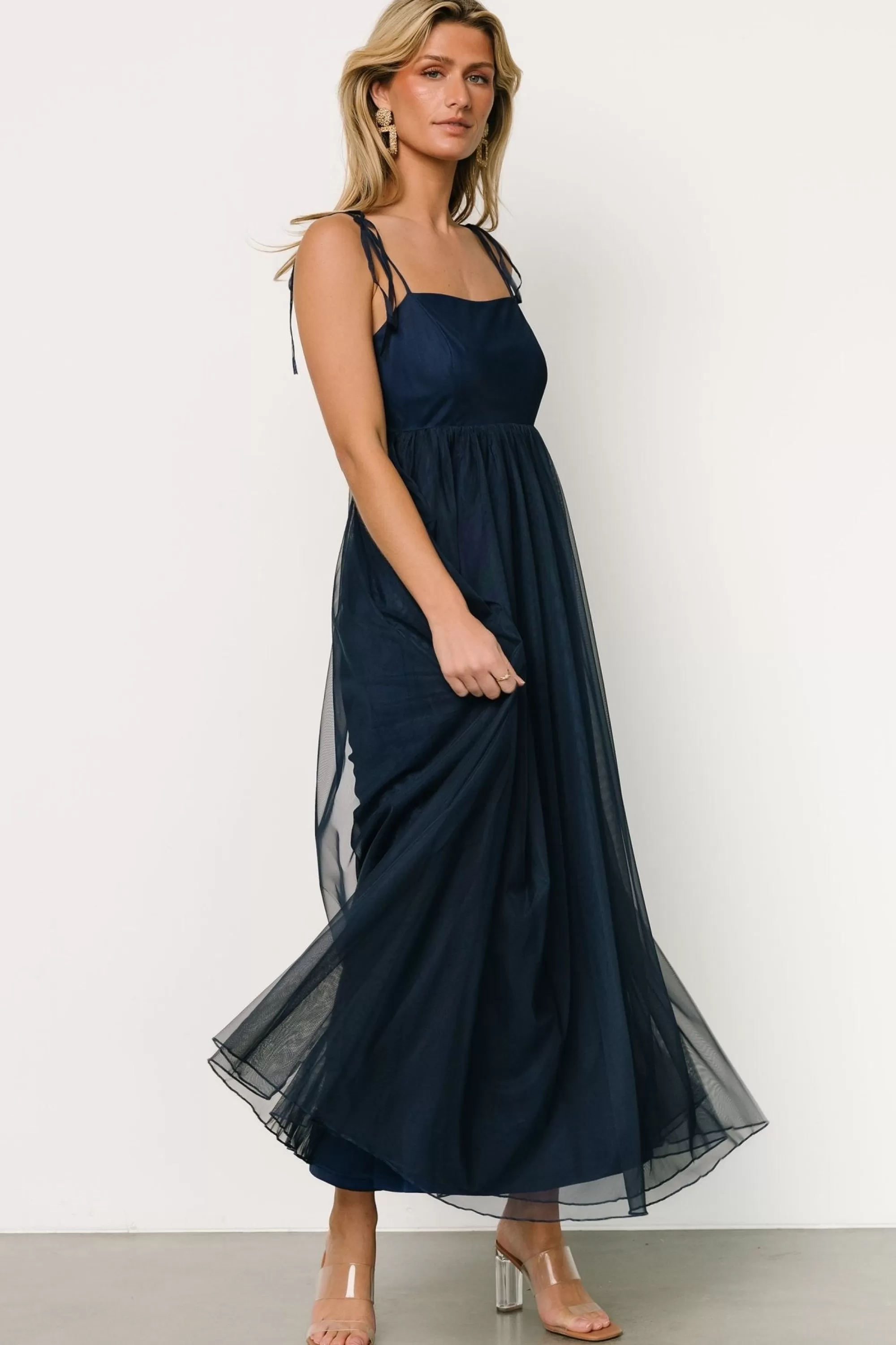 Baltic Born tulle styles | Fiona Tulle Maxi Dress | Midnight Blue