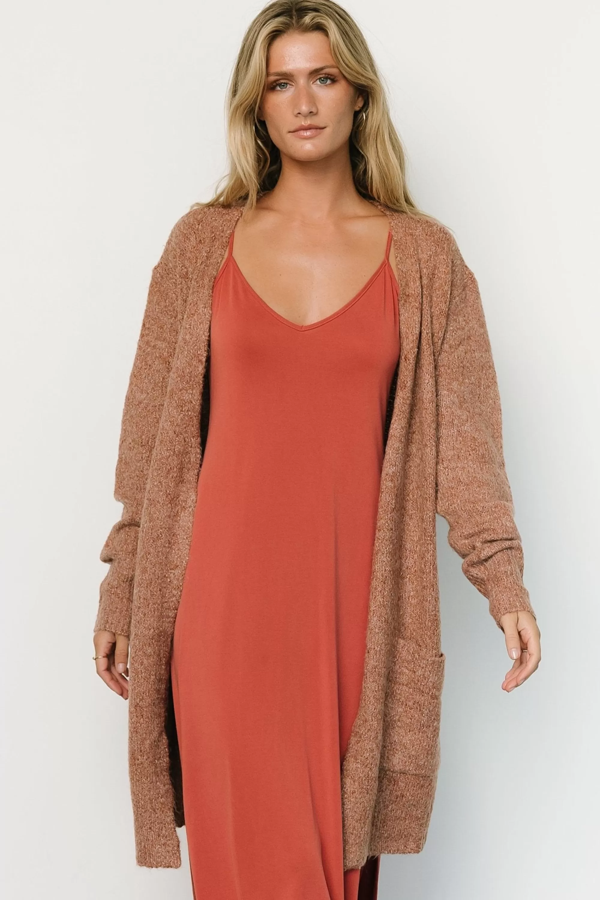 Baltic Born cardigans | Fletcher Oversized Cardigan | Heather Rust