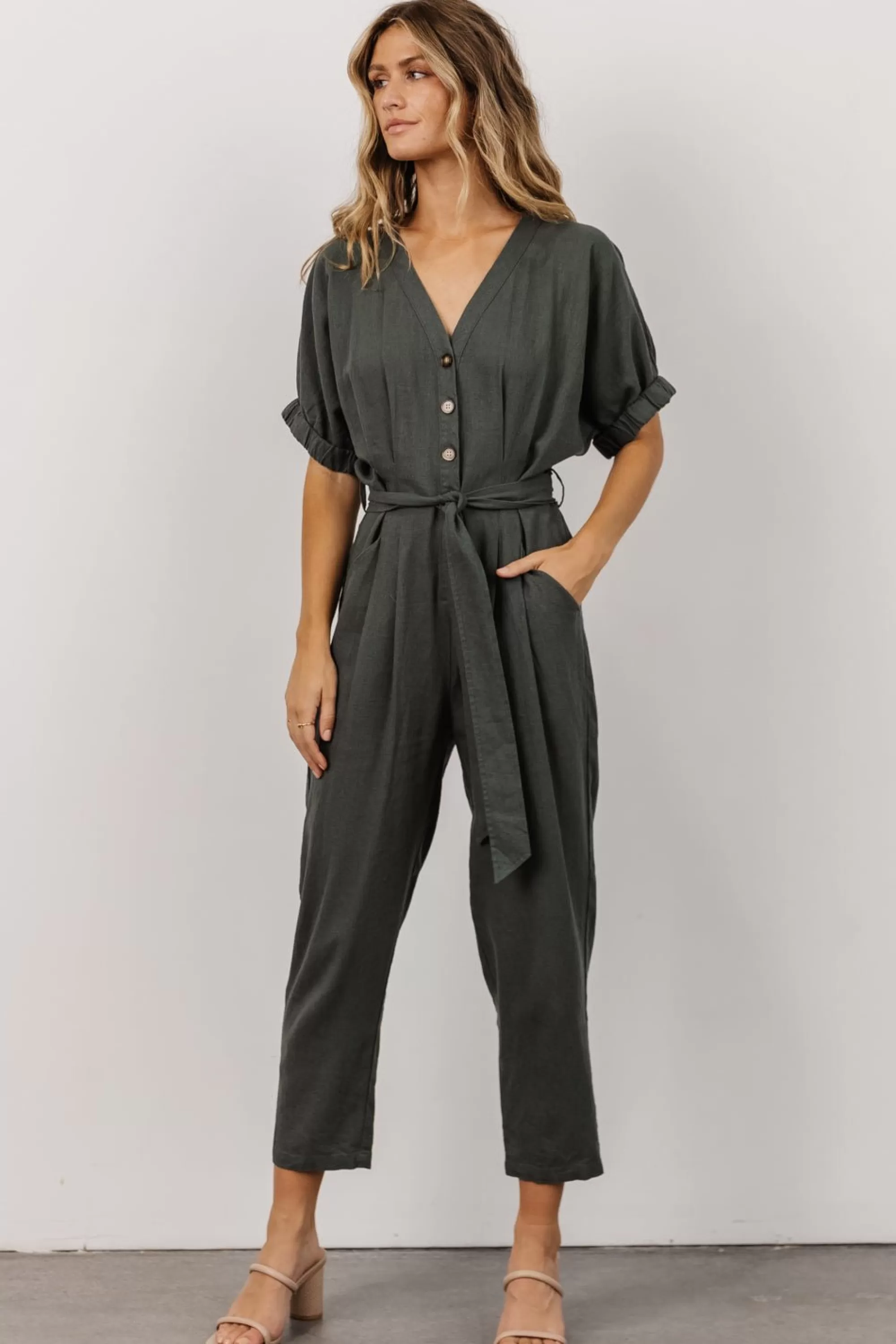 Baltic Born SALE | Heidi Jumpsuit | Dusty Green