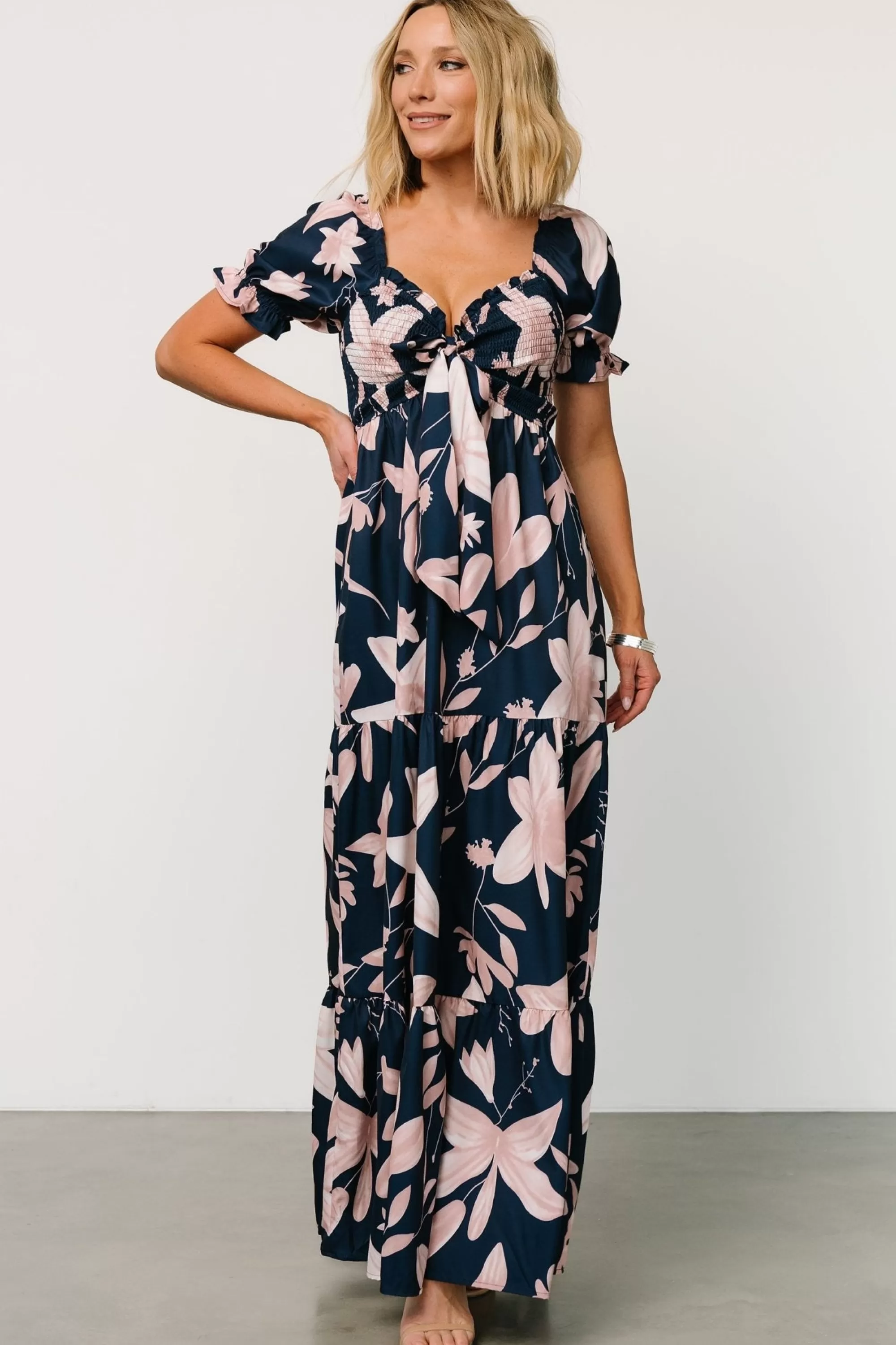 Baltic Born maxi dresses | Hilaria Maxi Dress | Navy + Blush