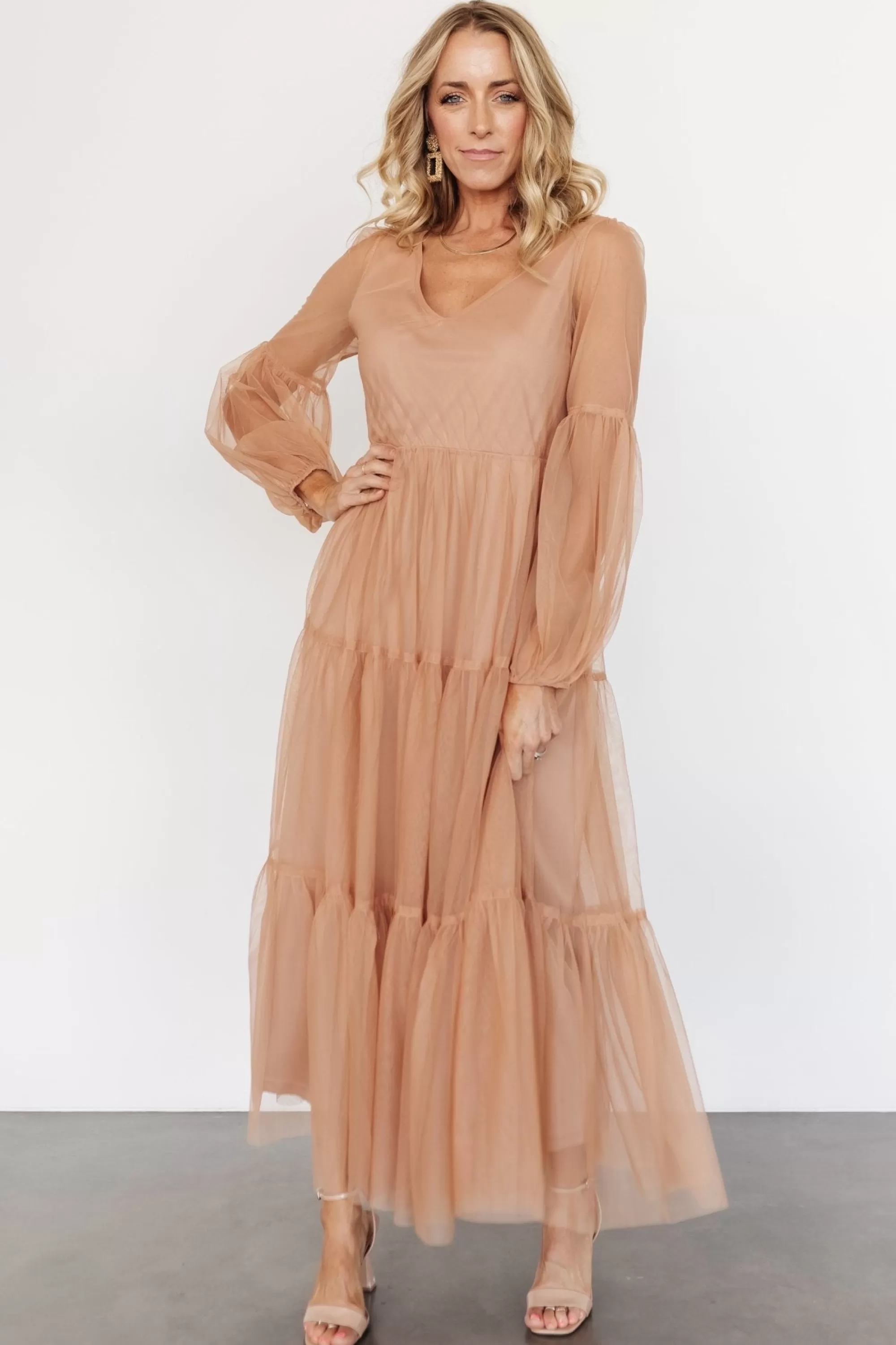 Baltic Born tulle styles | COMING SOON | Hoffman Tulle Maxi Dress | Dusty Camel