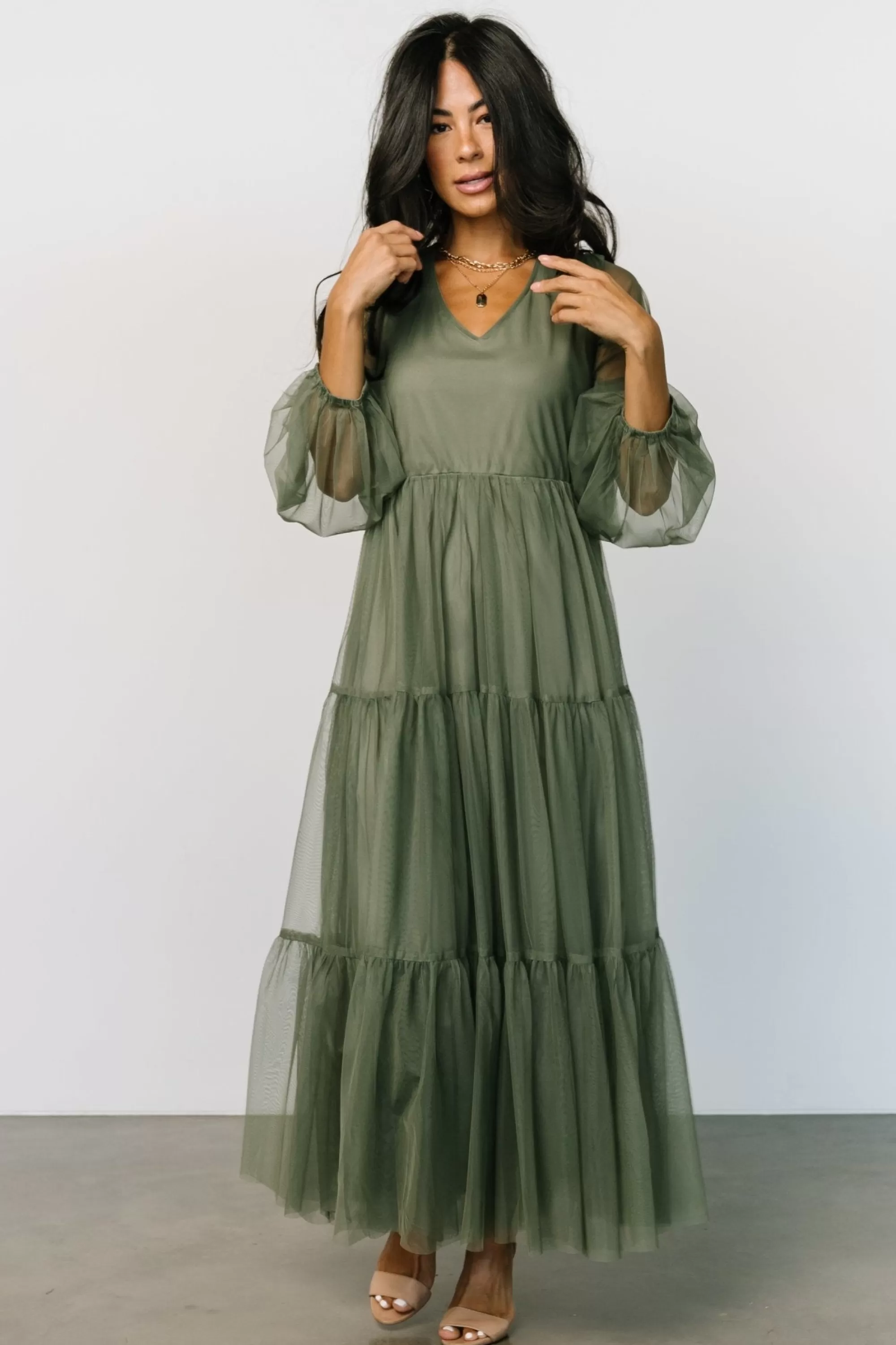 Baltic Born tulle styles | COMING SOON | Hoffman Tulle Maxi Dress | Olive