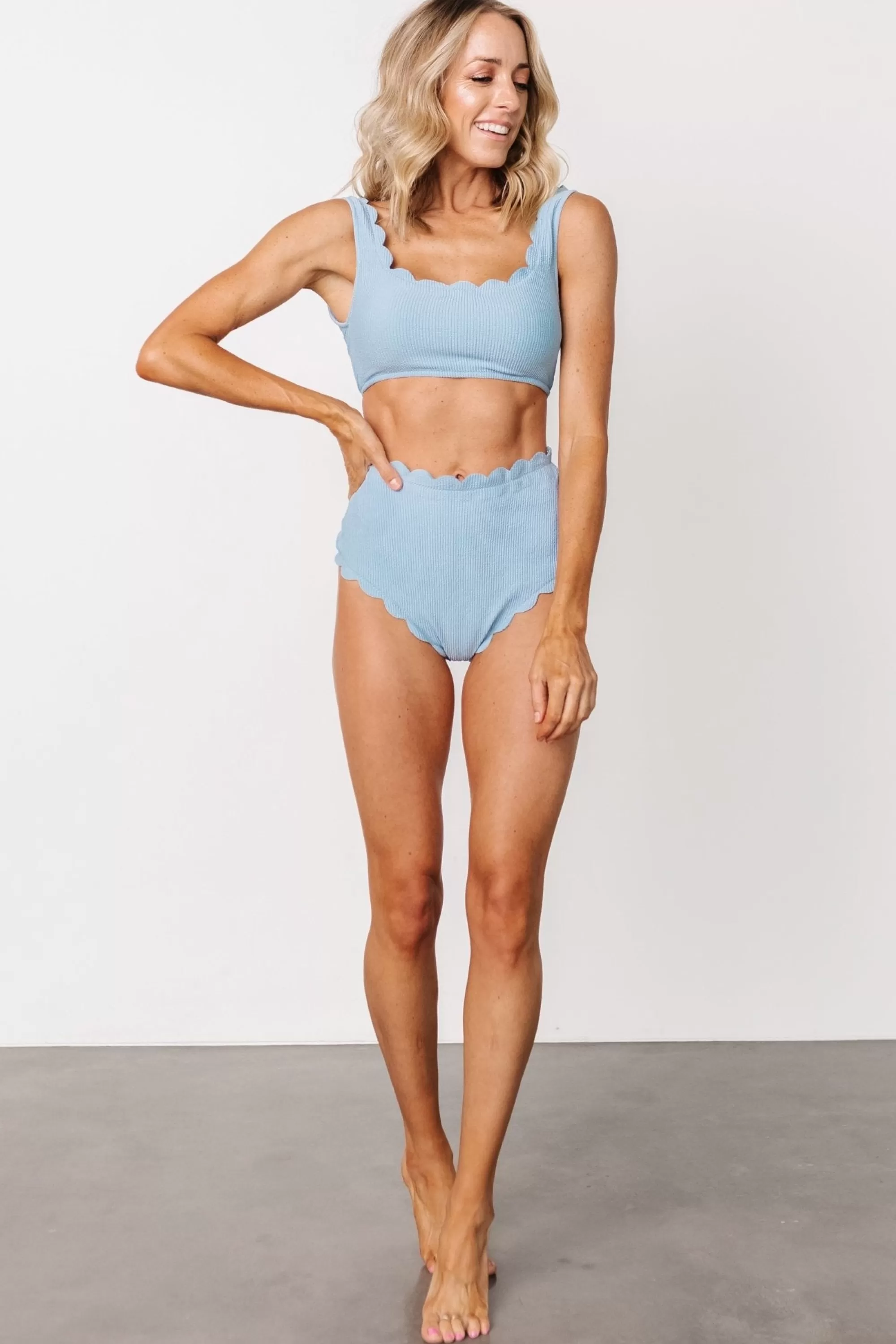 Baltic Born bikini | Honolulu High Waist Bikini Bottom | Dusty Blue