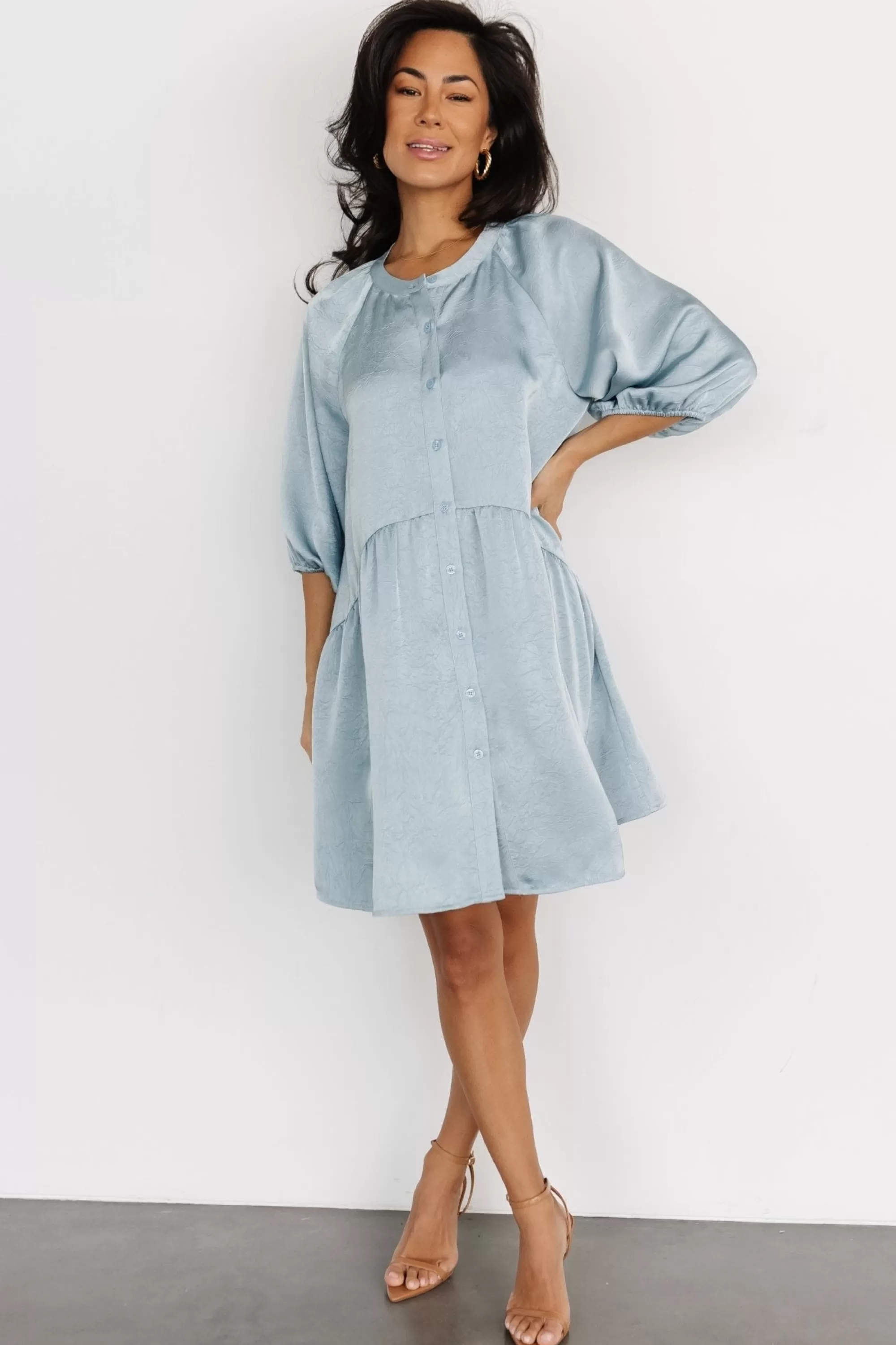 Baltic Born COMING SOON | Janice Button Dress | Blue