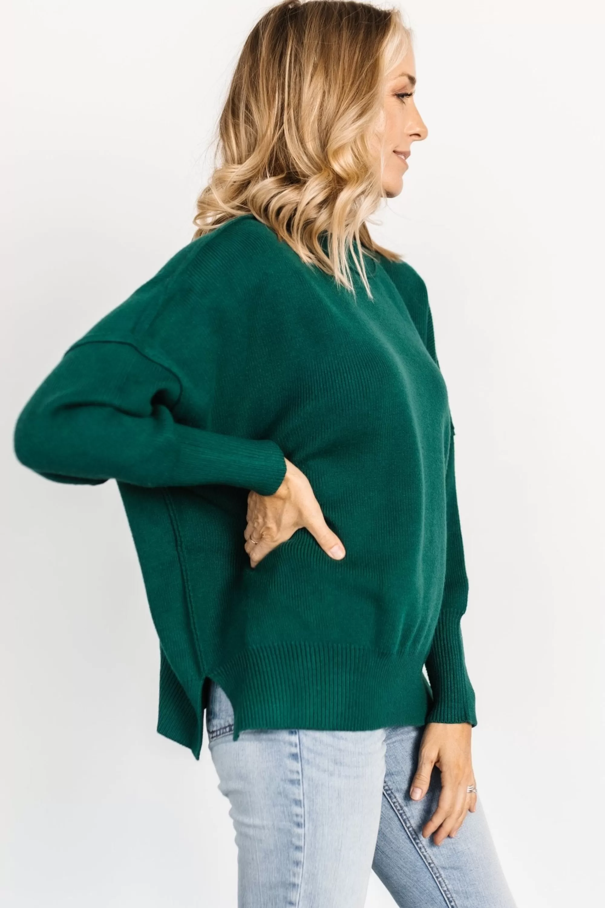 Baltic Born sweaters | WINTER ESSENTIALS | Jeremiah Knit Sweater | Emerald