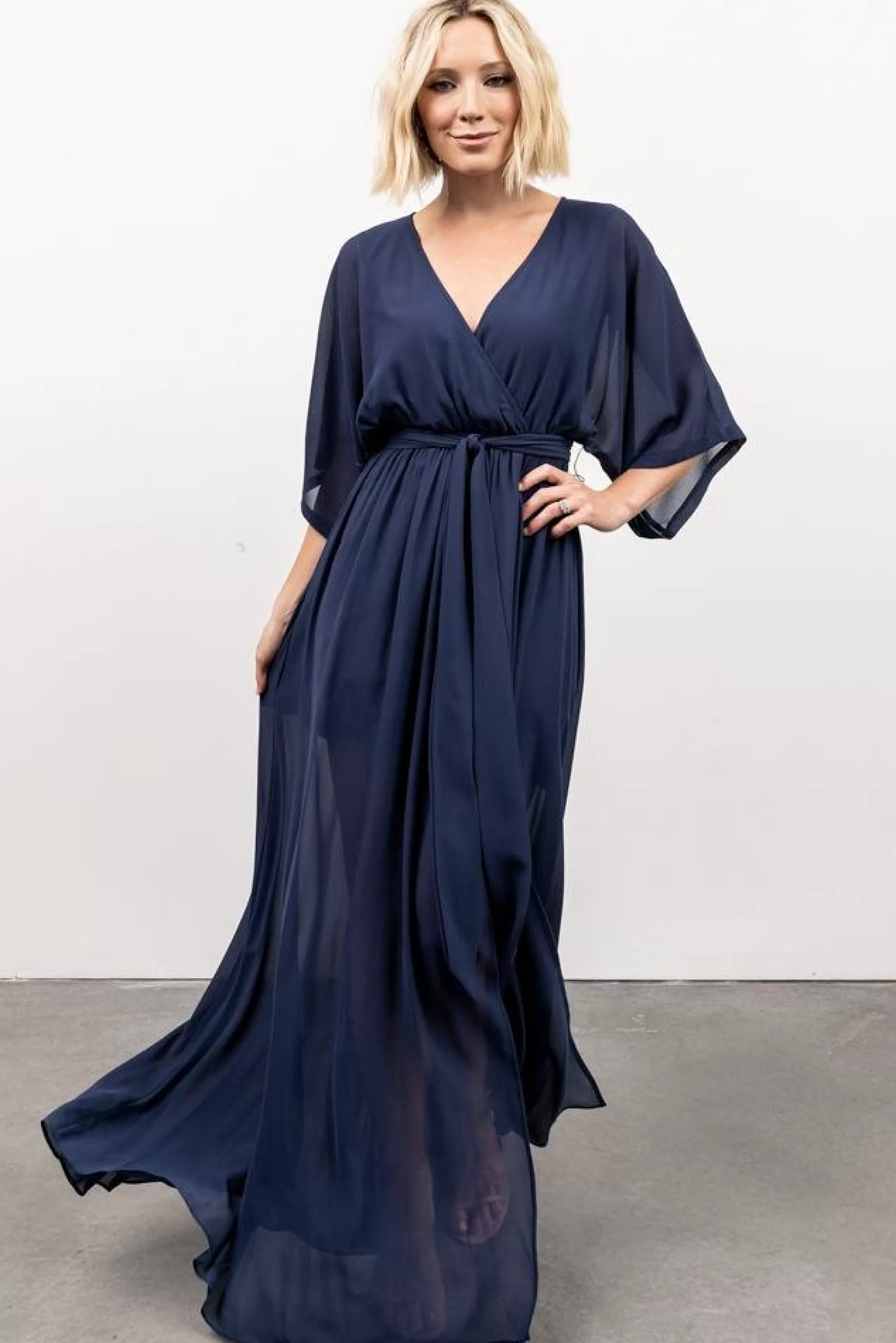 Baltic Born WEDDING SUITE | wedding guest | Kia Kimono Maxi Dress | Navy