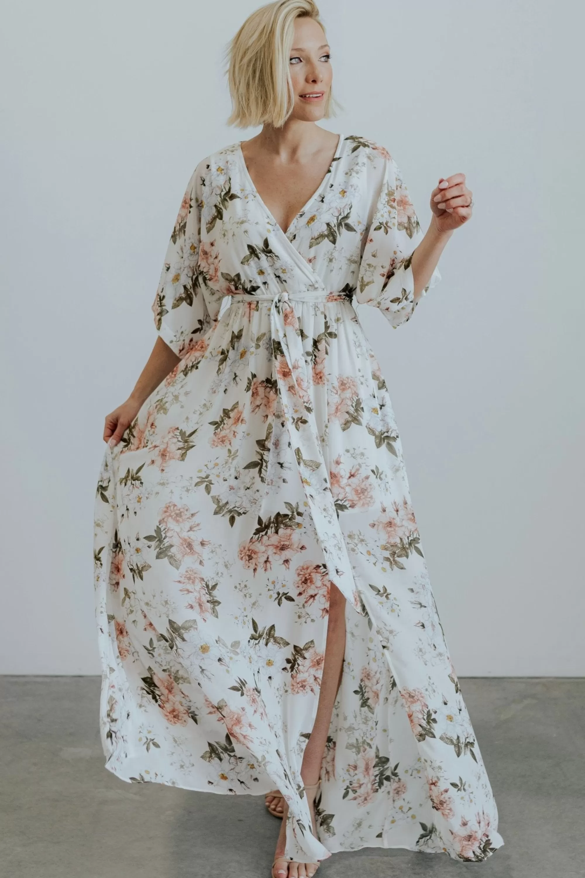 Baltic Born WEDDING SUITE | wedding guest | Kia Kimono Maxi Dress | White Floral