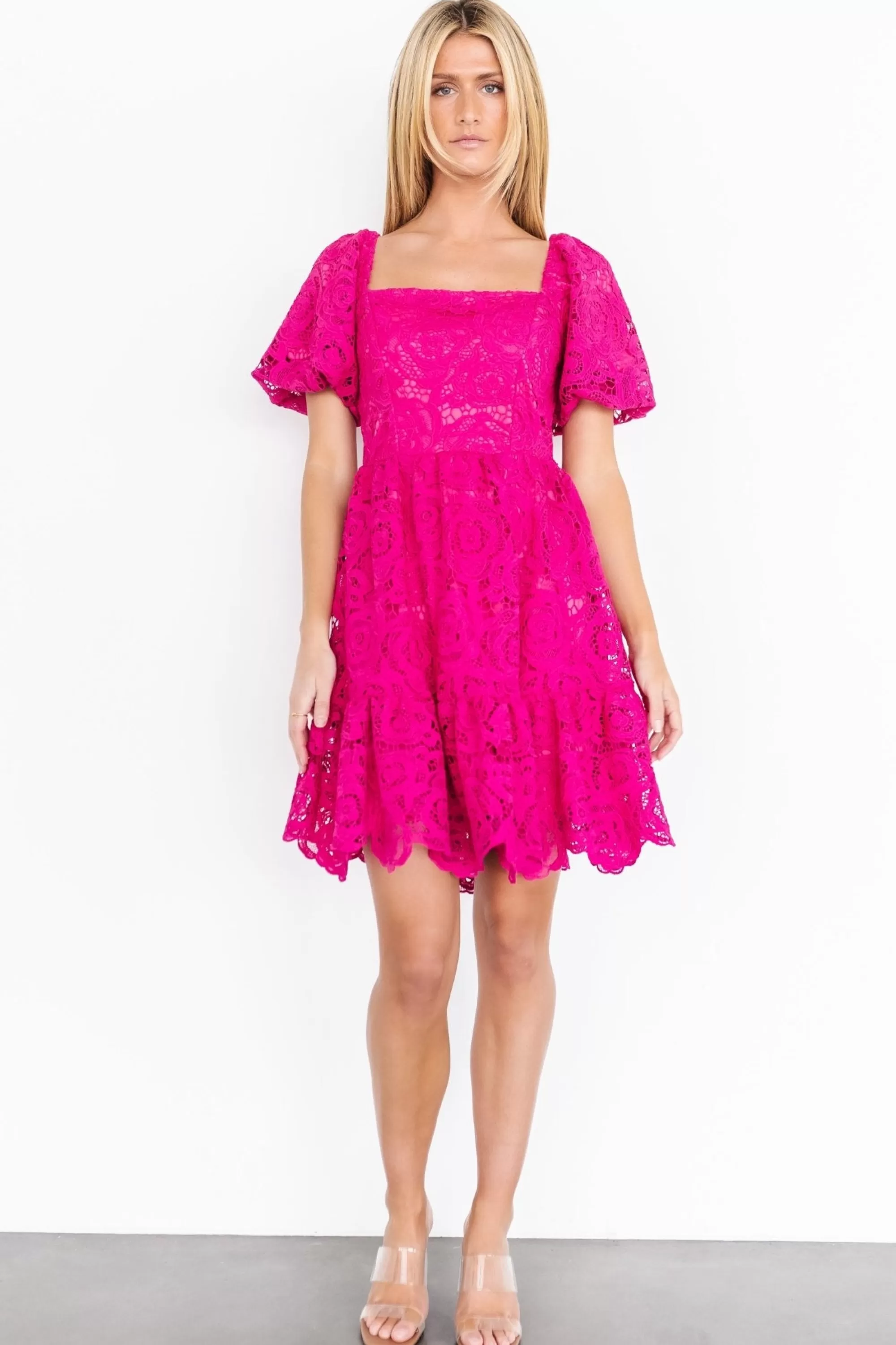 Baltic Born short dresses | Kinley Lace Short Dress | Fuchsia