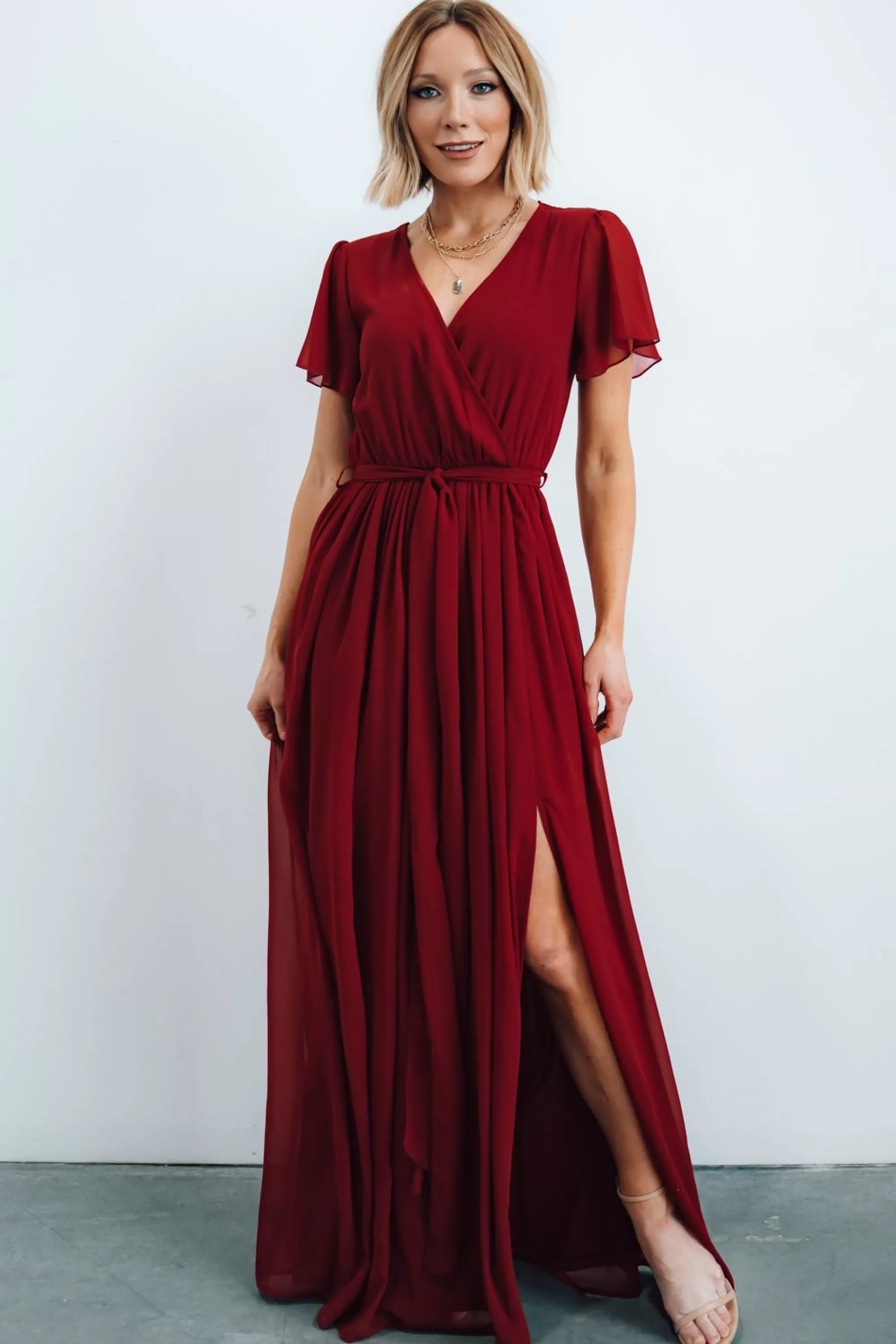 Baltic Born SALE | Kristina Maxi Dress | Burgundy