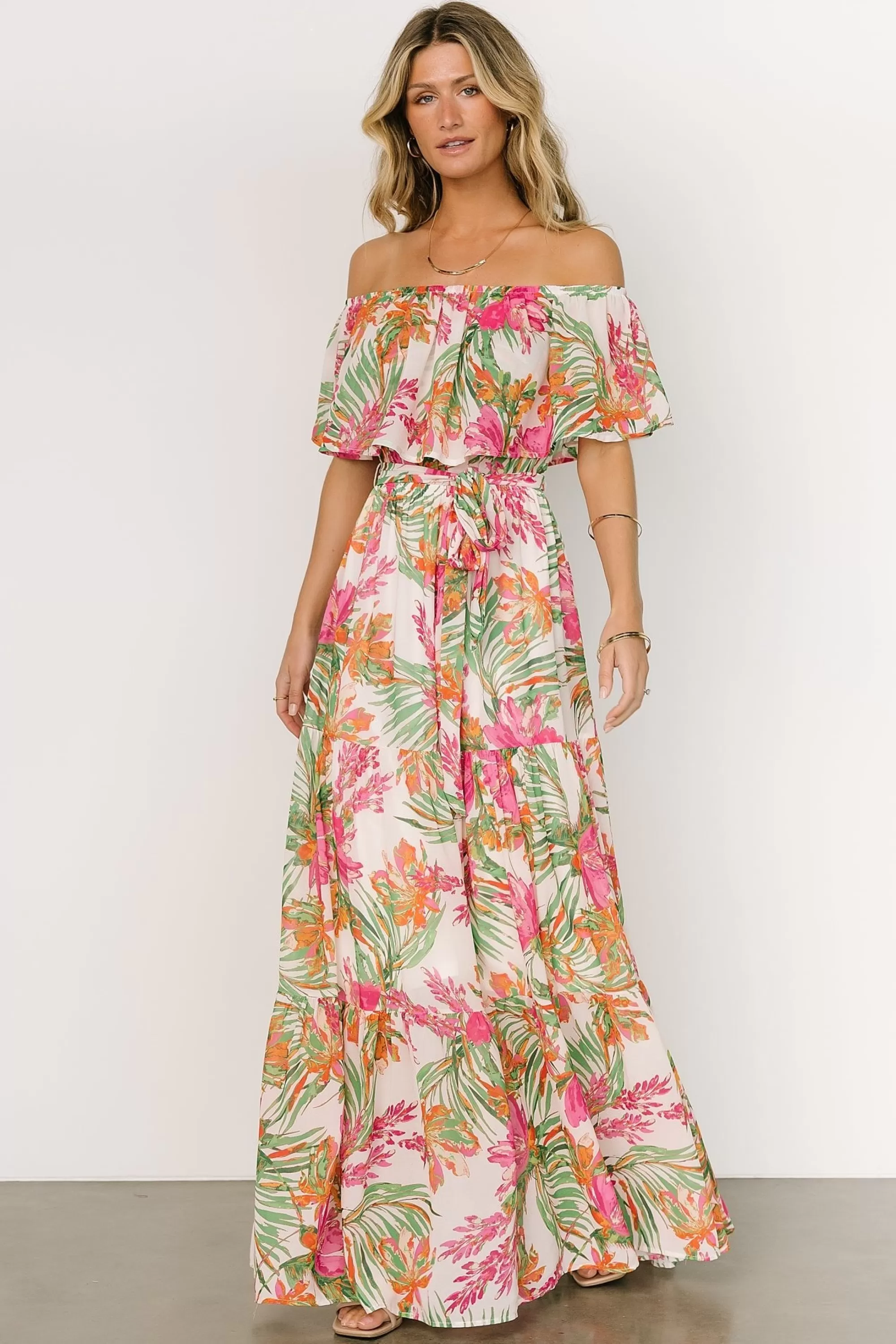 Baltic Born COMING SOON | Lahaina Off Shoulder Maxi Dress | Multi