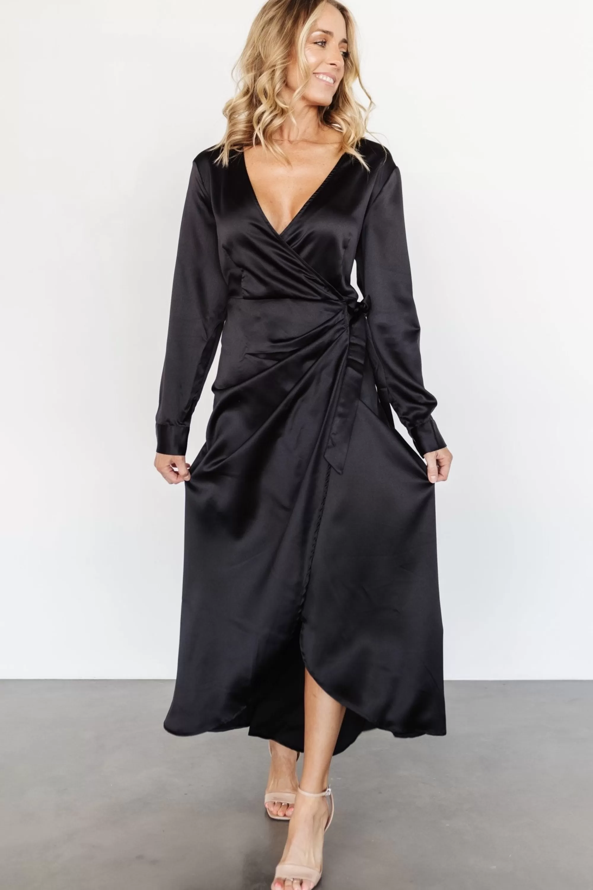 Baltic Born SALE | Lawrence Wrap Maxi Dress | Black