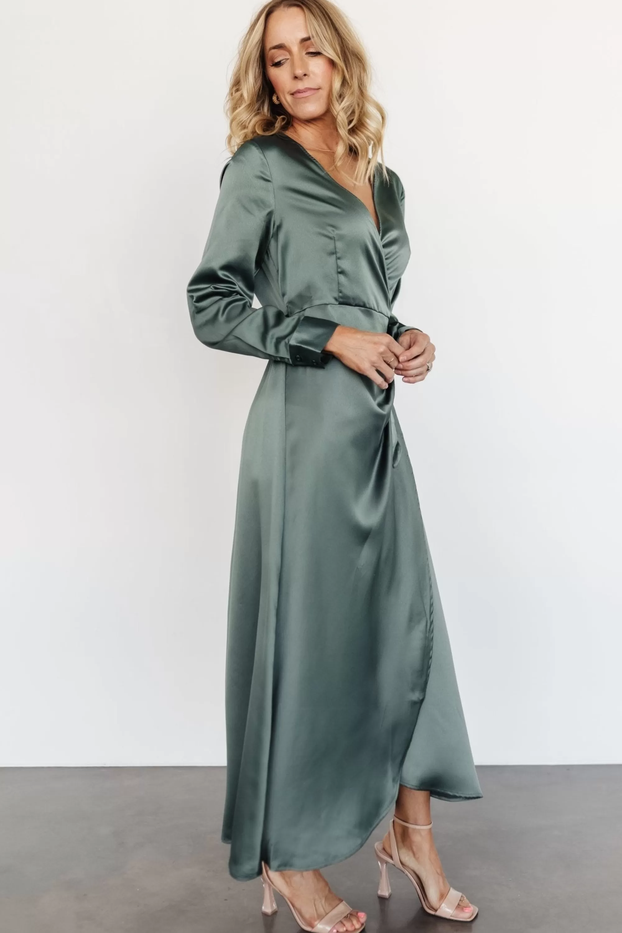 Baltic Born SALE | Lawrence Wrap Maxi Dress | Winter Green