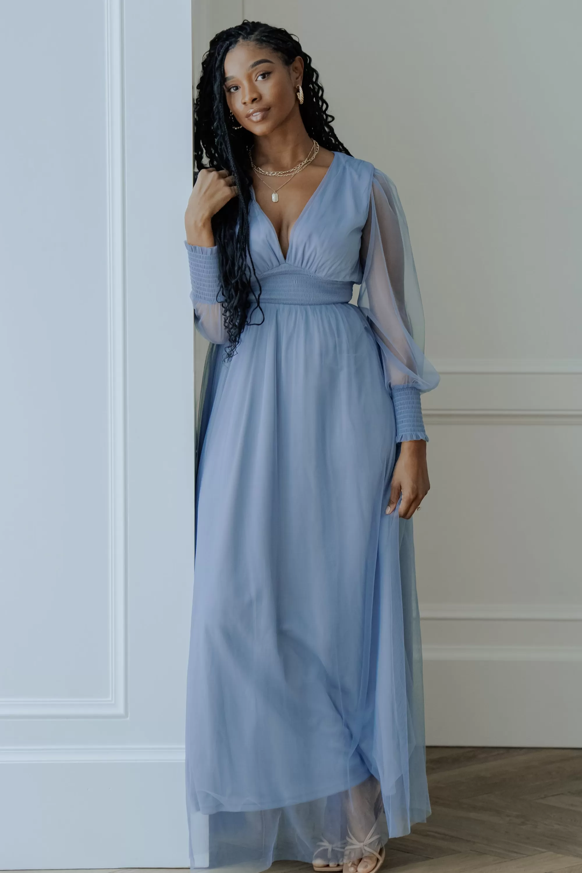 Baltic Born DRESSES | maxi dresses | Layla Tulle Maxi Dress | Whisper Blue