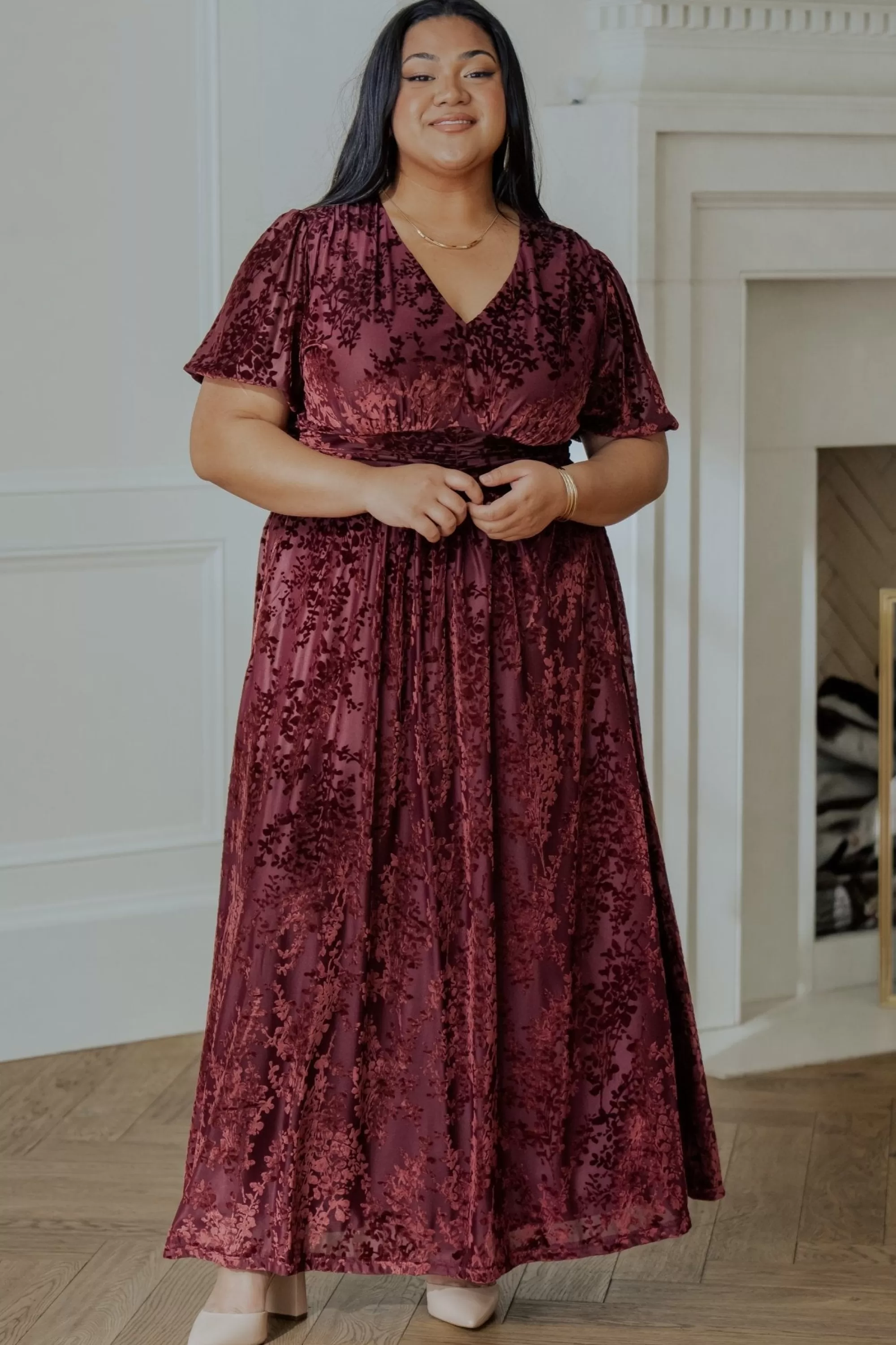 Baltic Born maxi dresses | EXTENDED SIZING | Leslie Velvet Maxi Dress | Mulberry