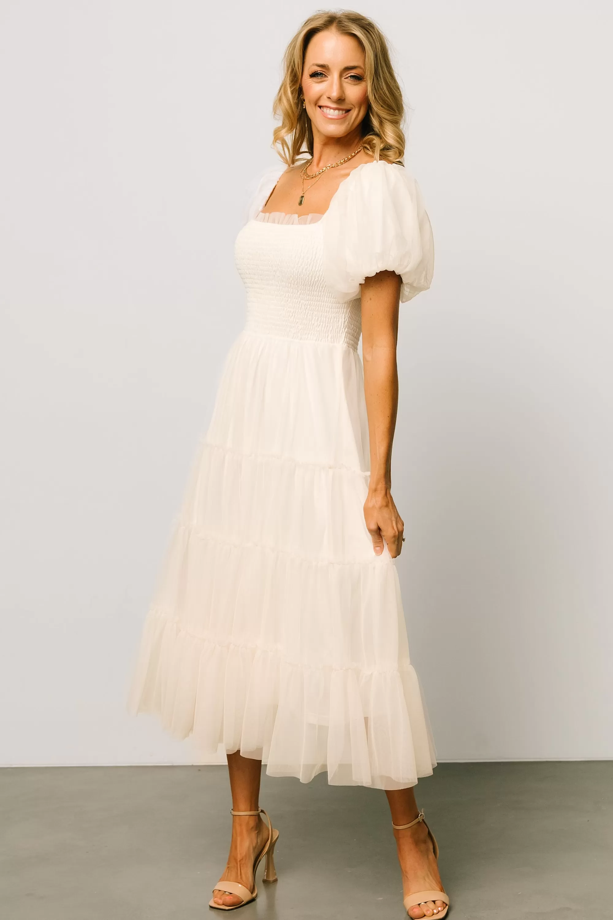 Baltic Born tulle styles | Liv Tulle Midi Dress | Cream