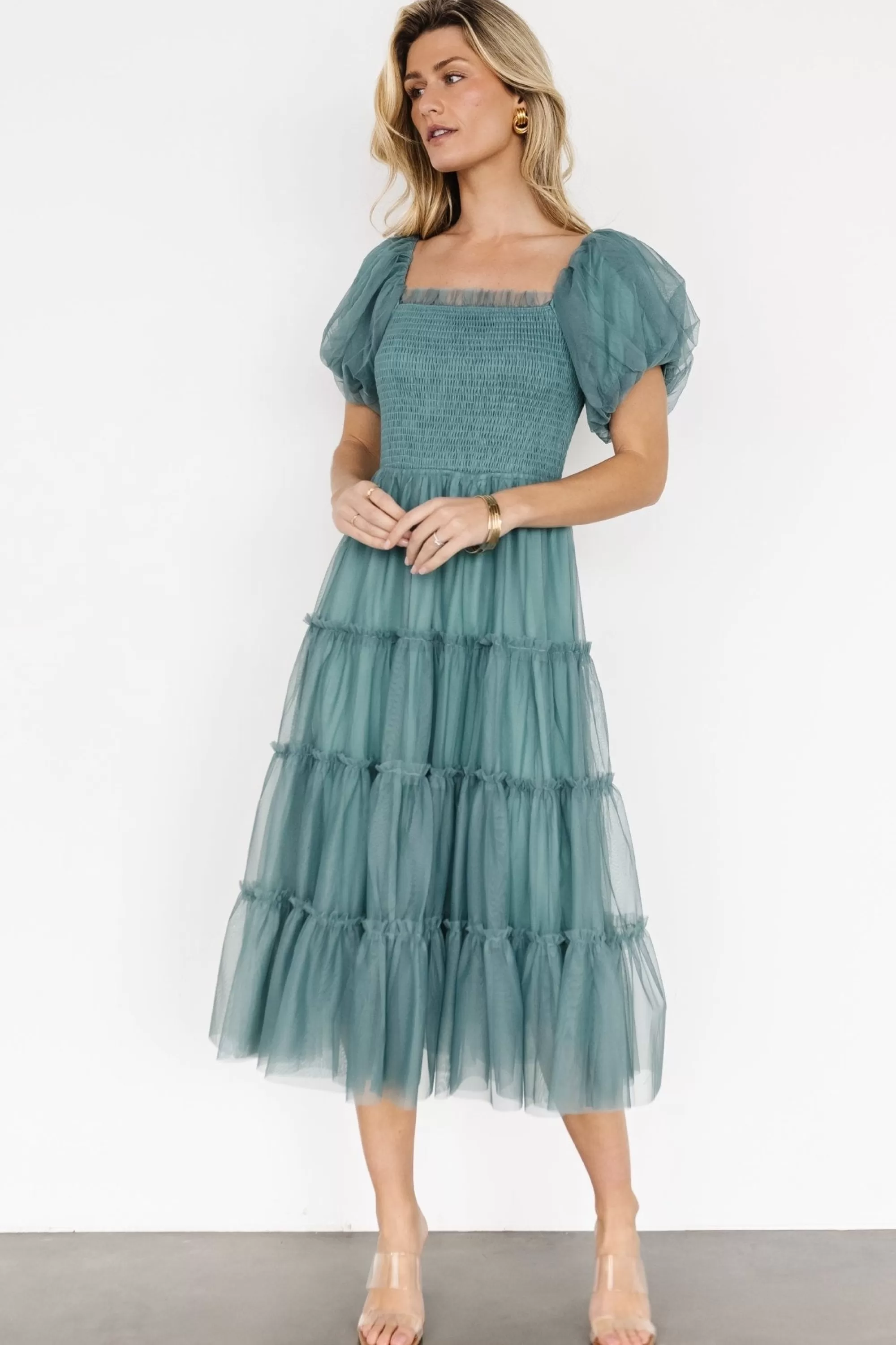 Baltic Born tulle styles | Liv Tulle Midi Dress | Eucalyptus