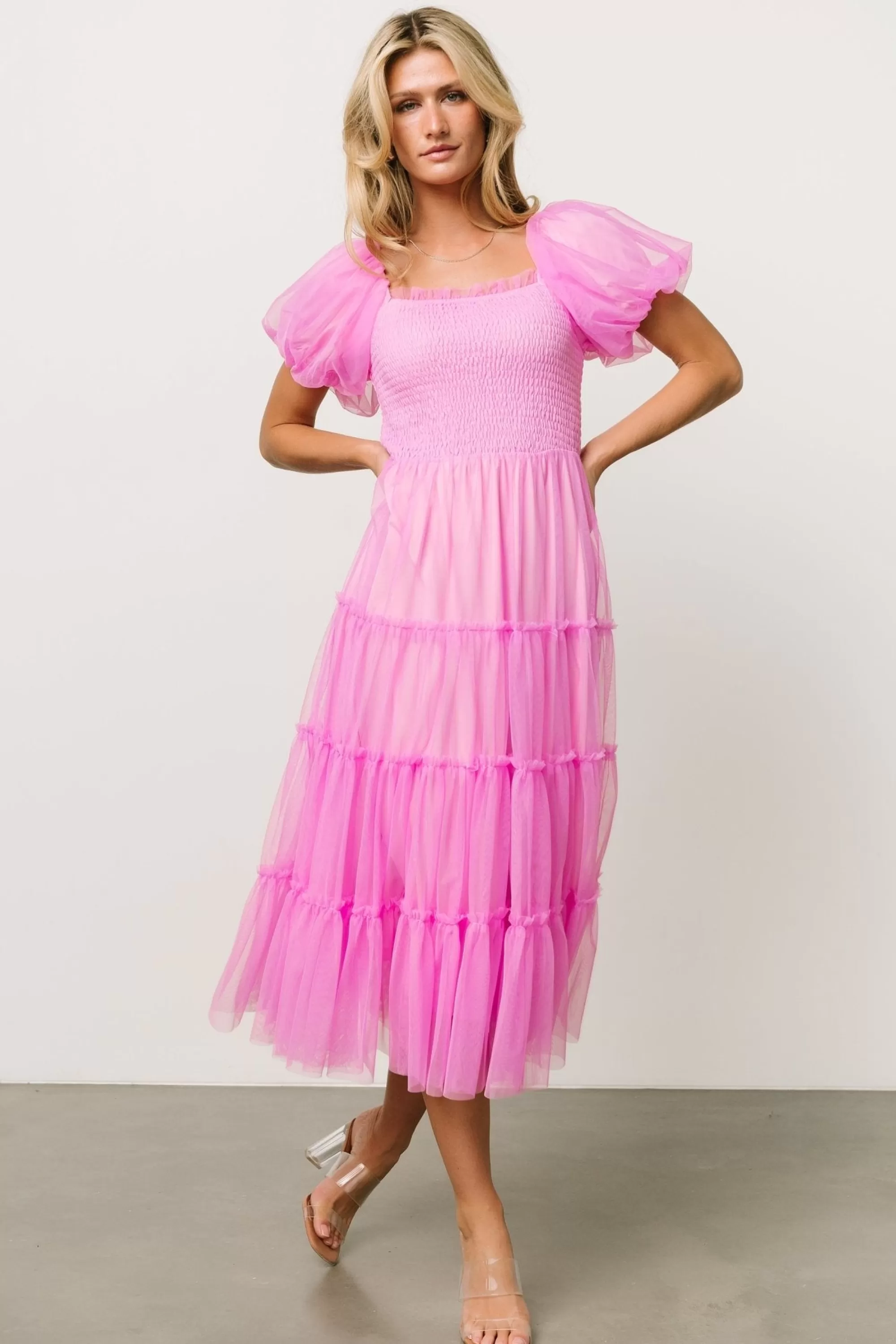 Baltic Born tulle styles | Liv Tulle Midi Dress | Pink