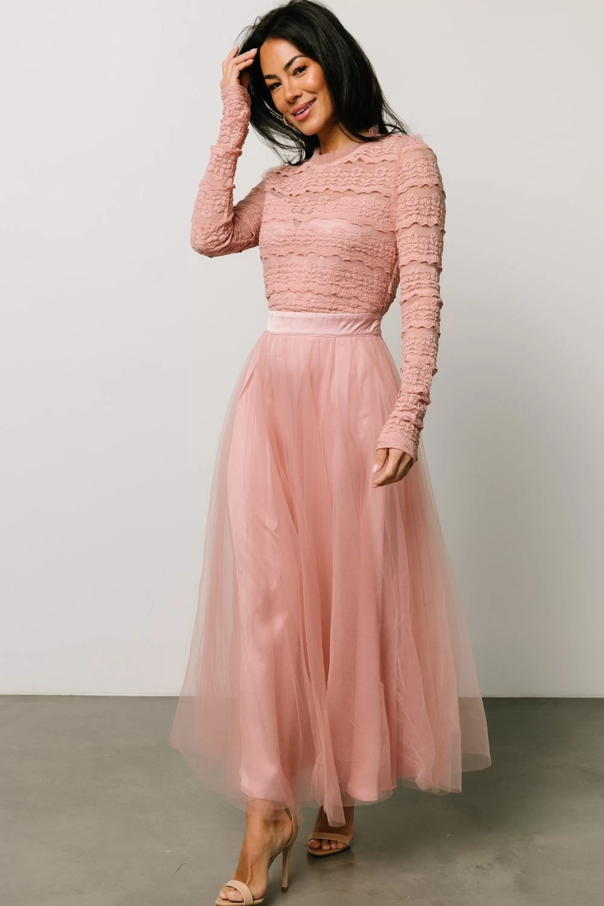 Baltic Born DRESSES | midi dresses | Lonnie Tulle Dress | Blush