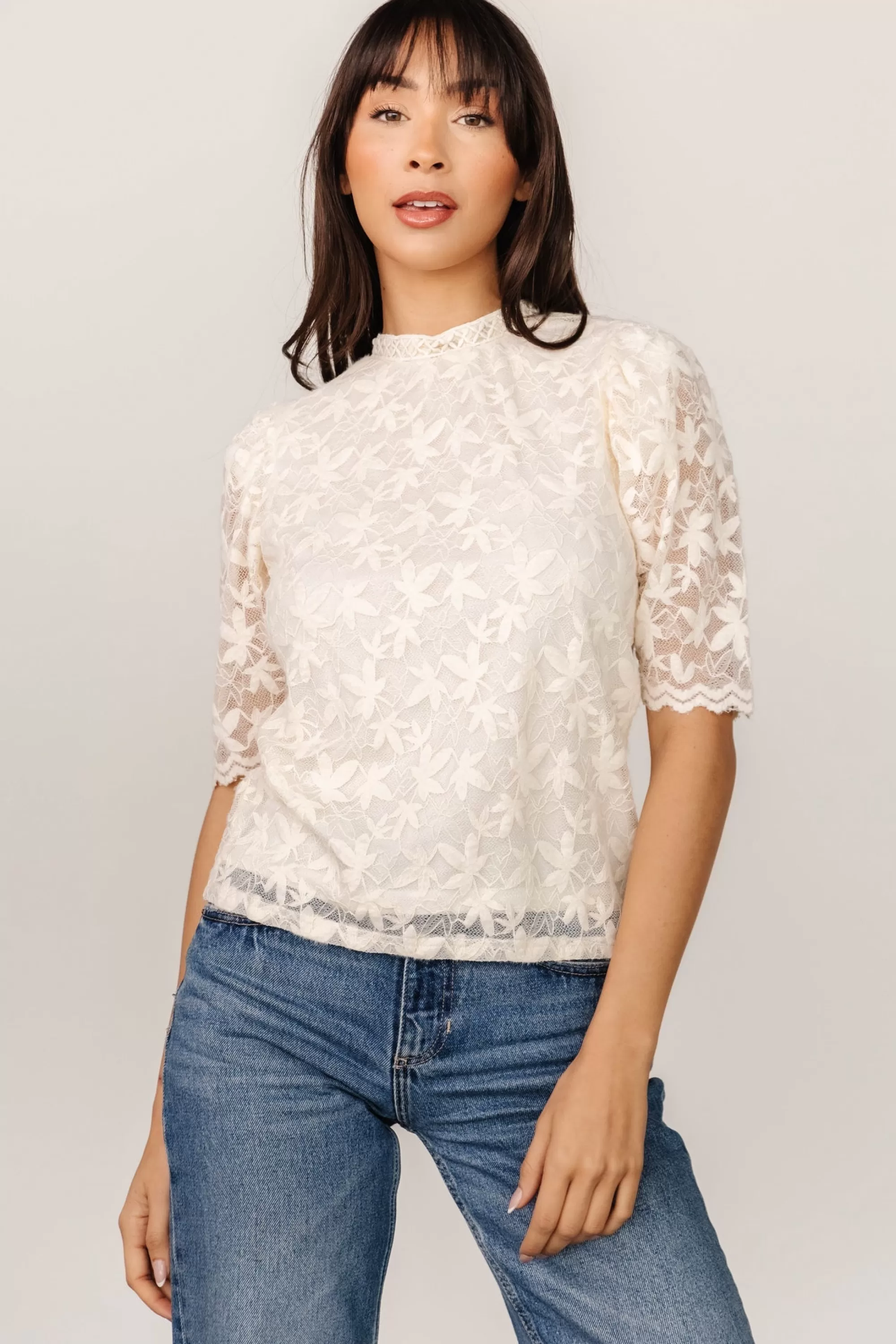 Baltic Born blouses + shirts | Lottie Lace Top | Cream