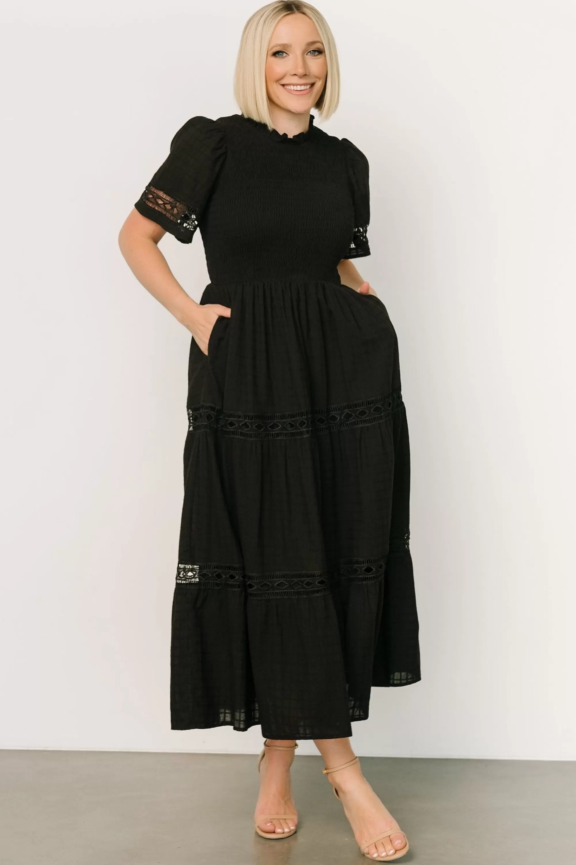 Baltic Born maxi dresses | EXTENDED SIZING | Loveland Geo Lace Maxi Dress | Black