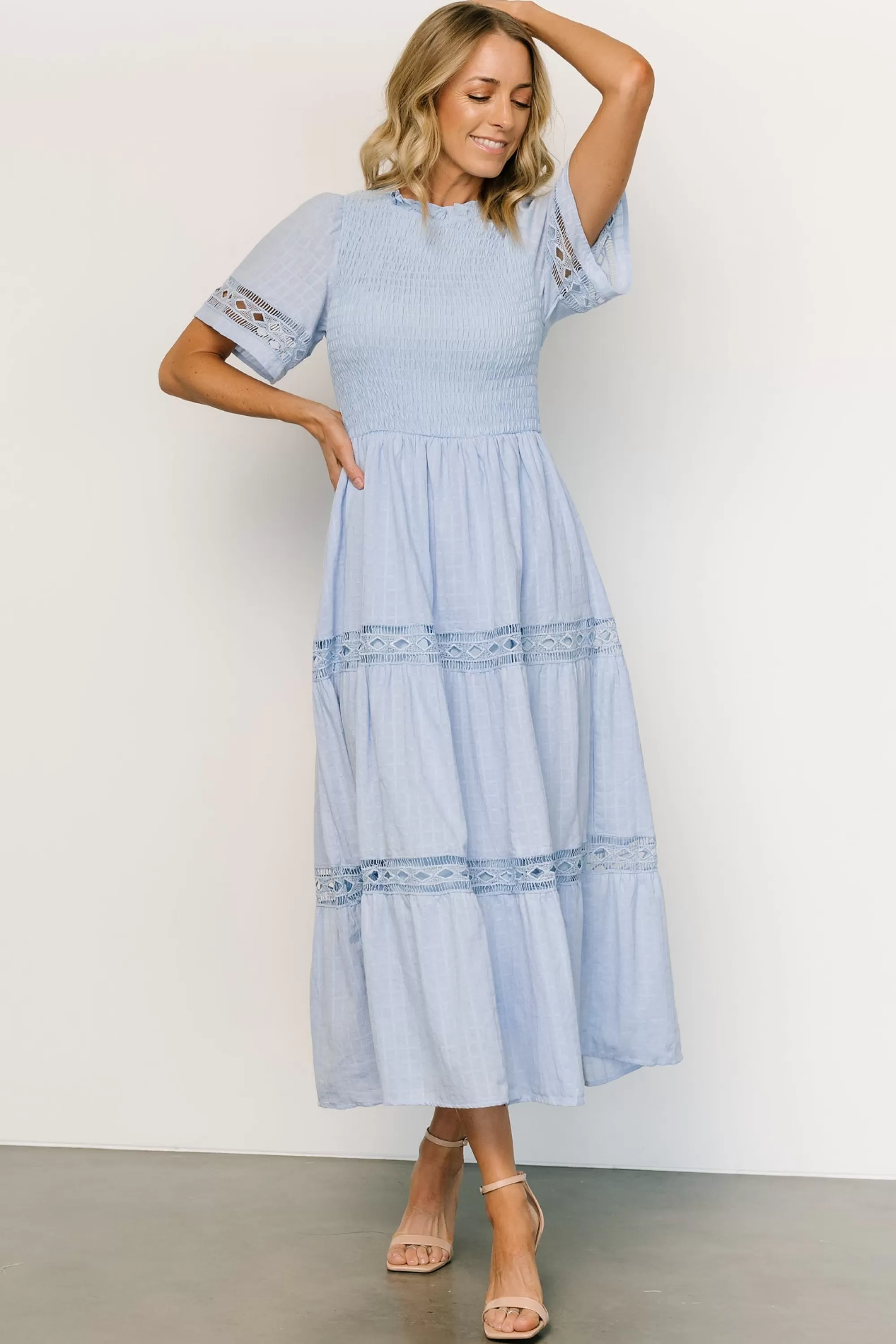 Baltic Born maxi dresses | WINTER ESSENTIALS | Loveland Geo Lace Maxi Dress | Light Blue