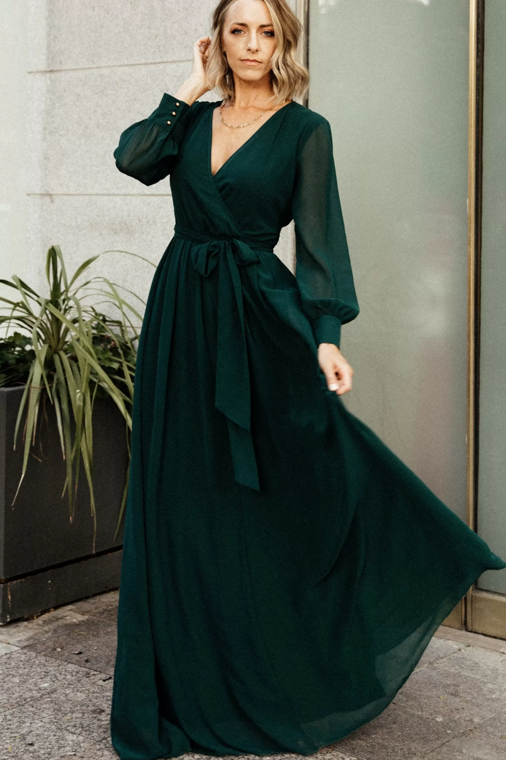 Baltic Born SALE | Lydia Maxi Dress | Hunter Green