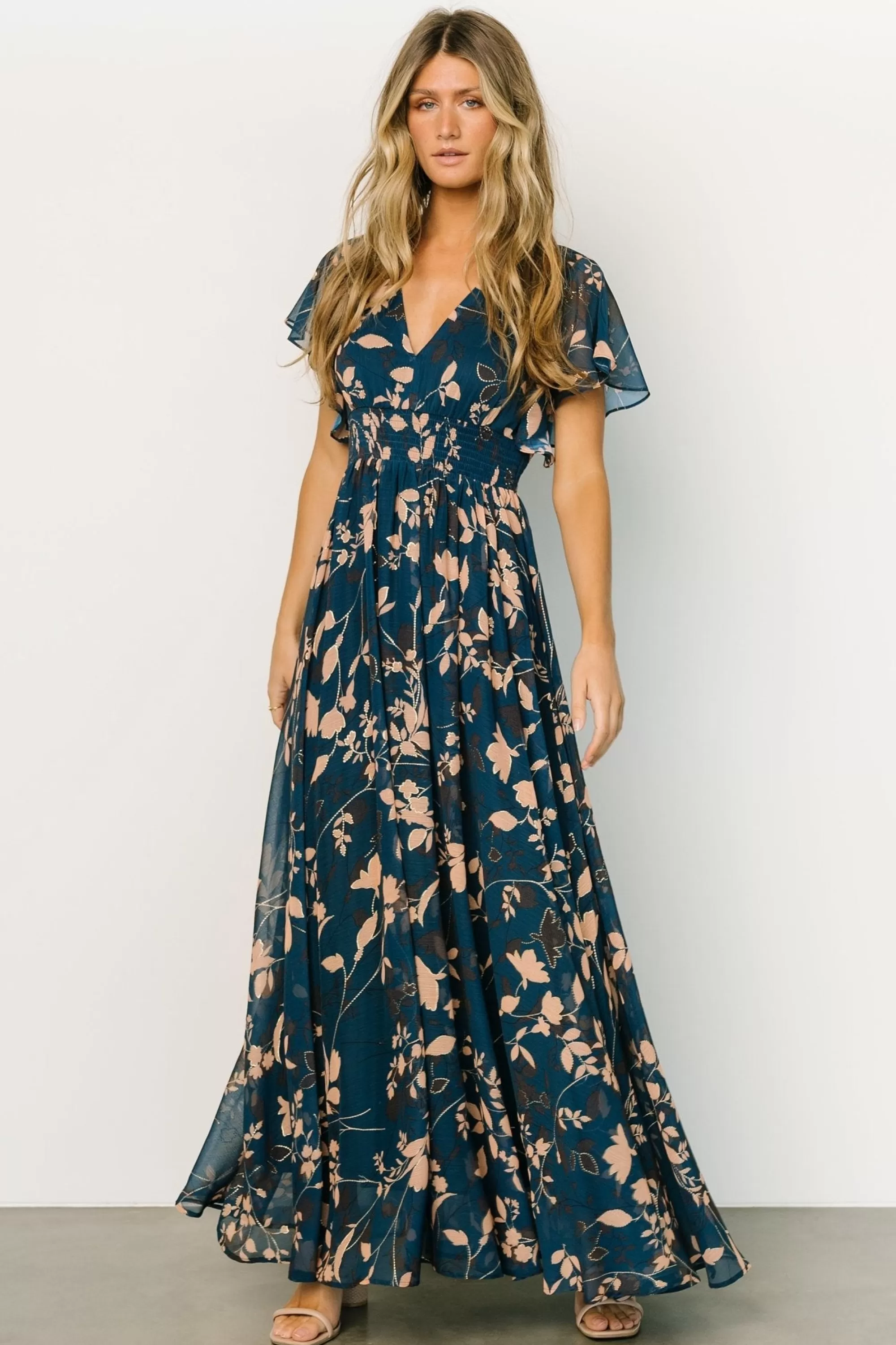 Baltic Born WEDDING SUITE | wedding guest | Lynlee Metallic Maxi Dress | Topaz