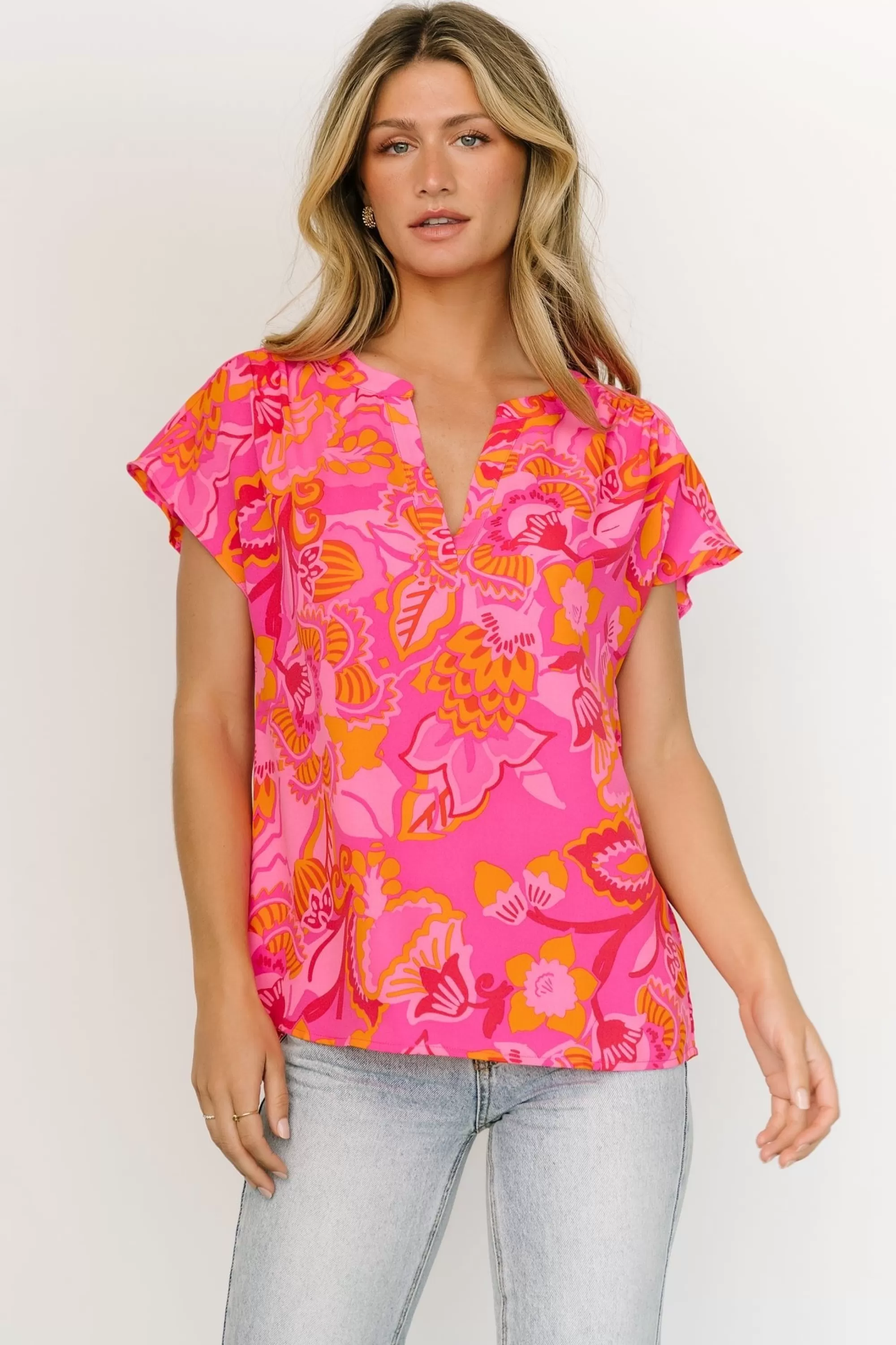 Baltic Born blouses + shirts | Macey Top |   Pink Multi